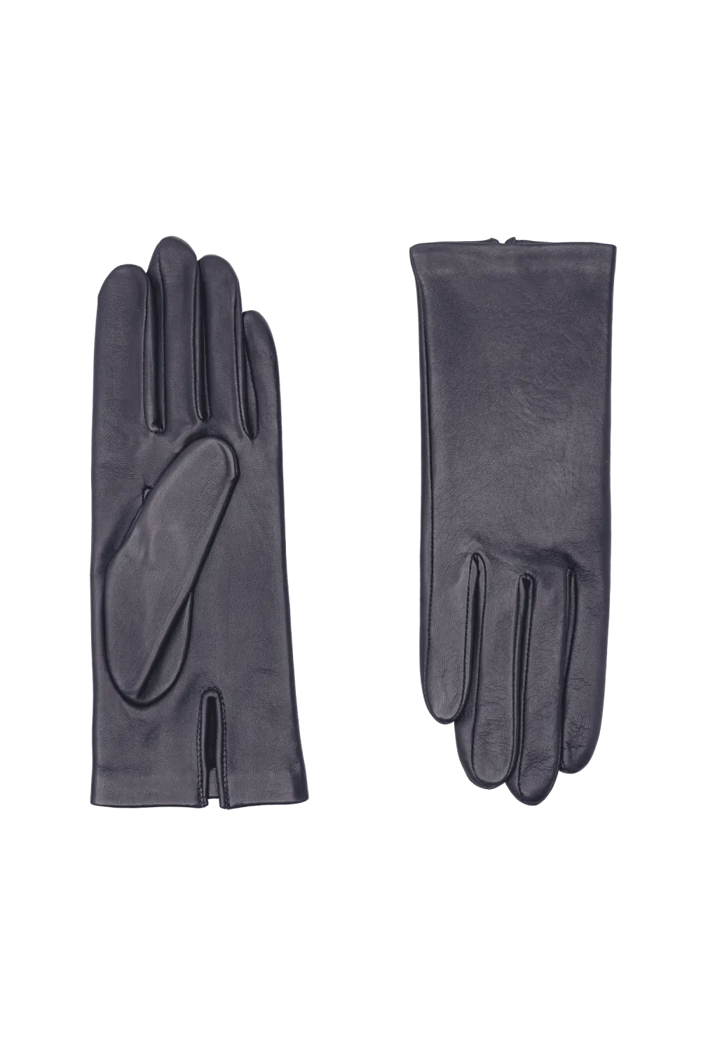 Kate gants en cuir doublés soie Bleu KATE/S