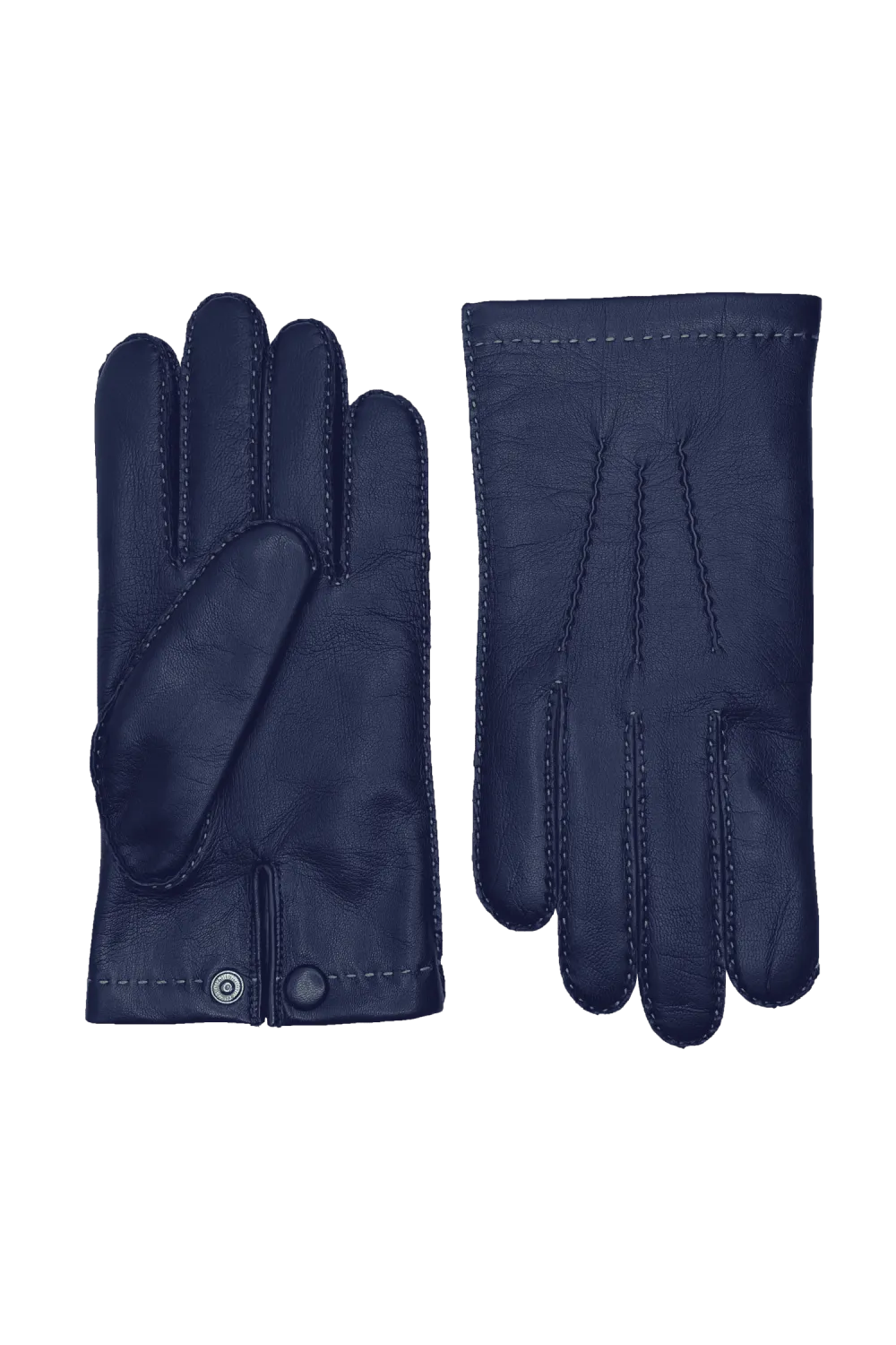 Odilon gants en cuir doublés cachemire Bleu ODILON/C100