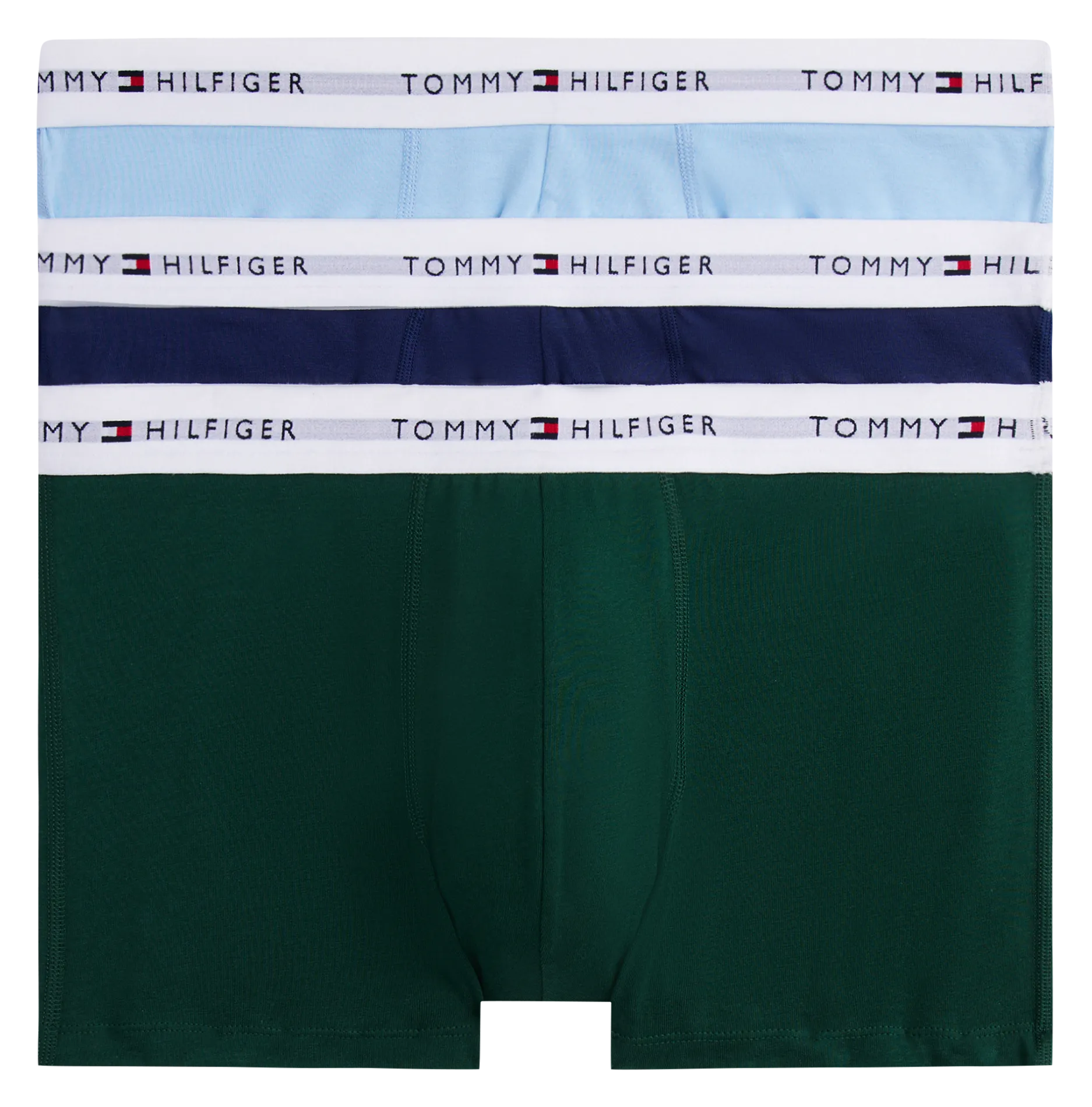 Lot de trois boxers en coton Bleu