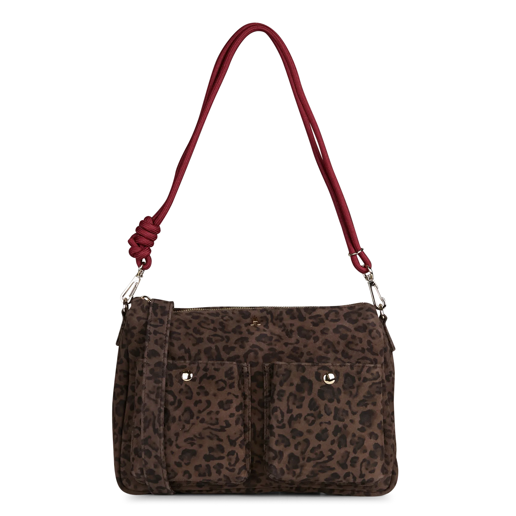 Sac bandoulière en cuir Marron SYSTEME