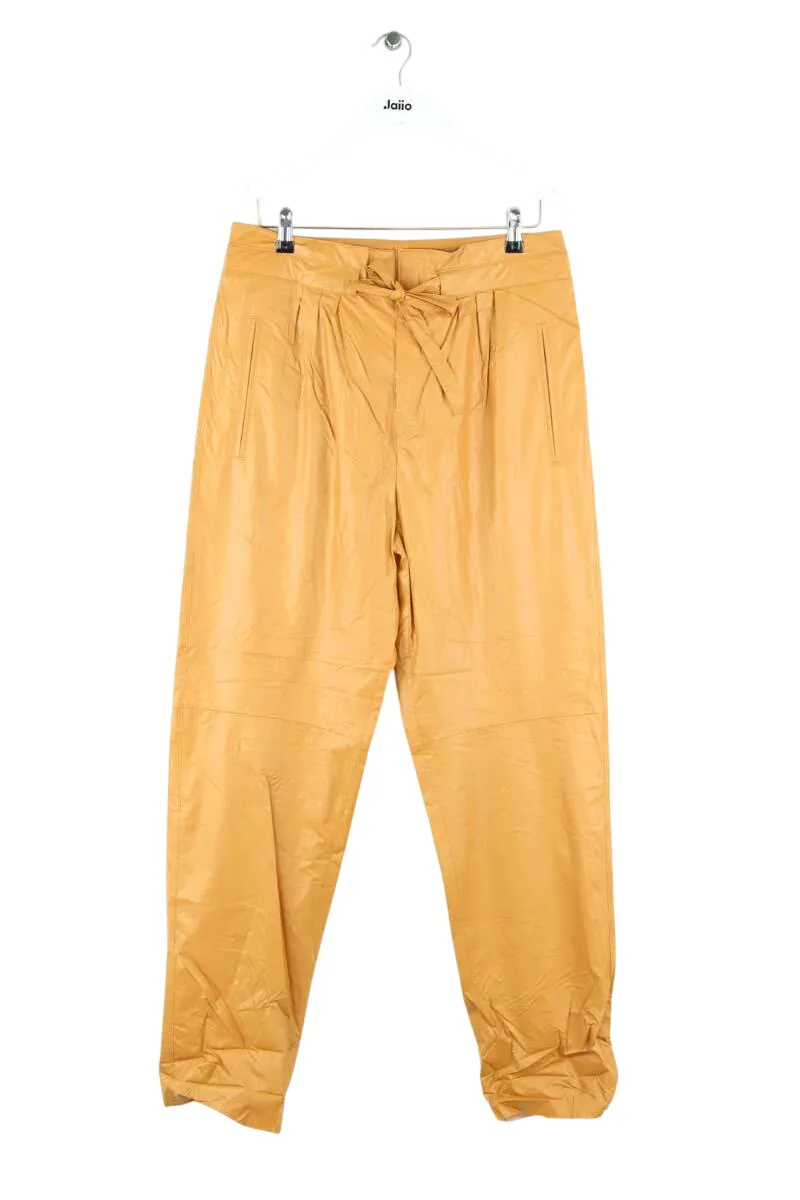 Pantalon droit en coton Marron