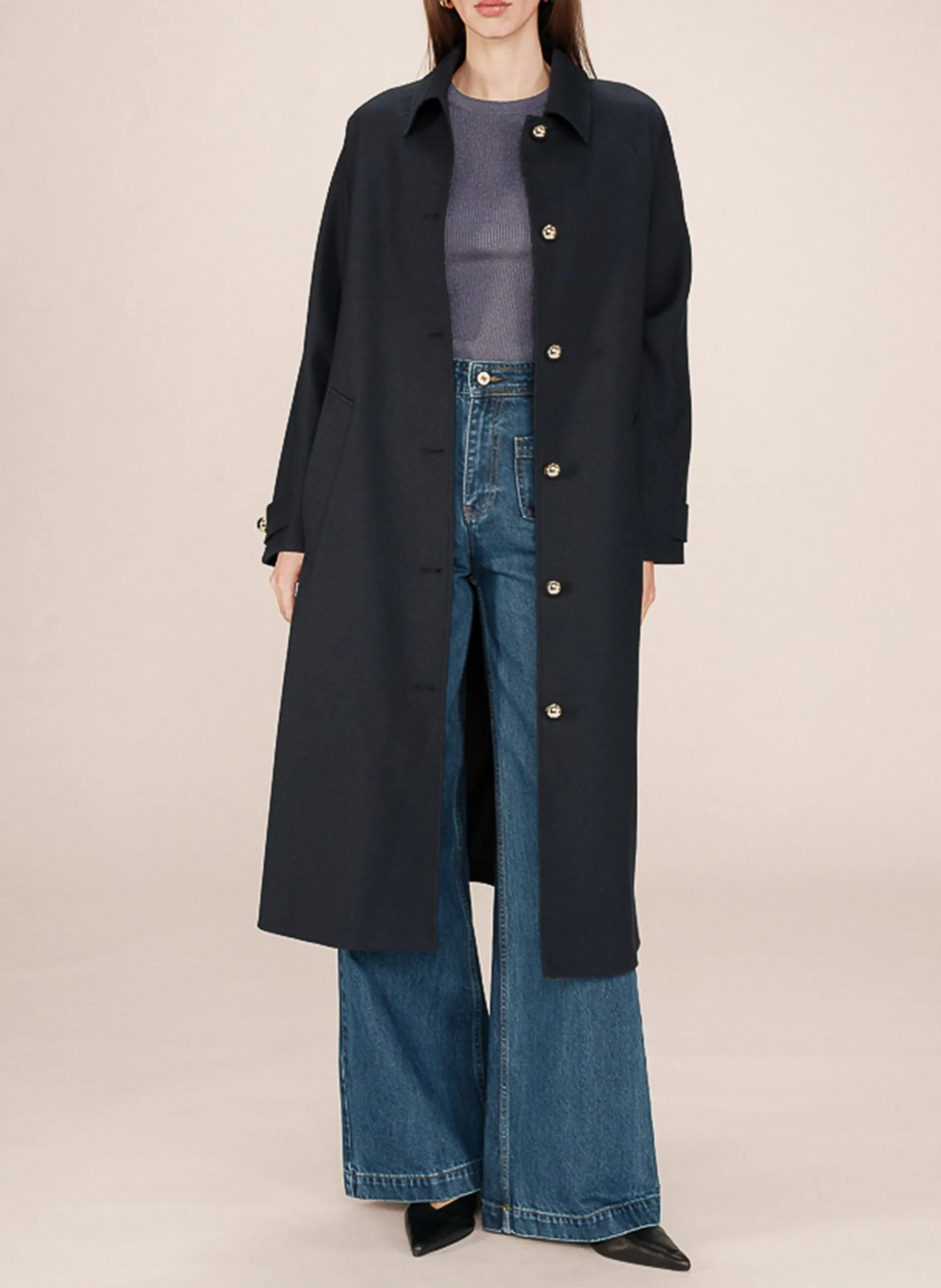 Trench col clasique Bleu SCOTT