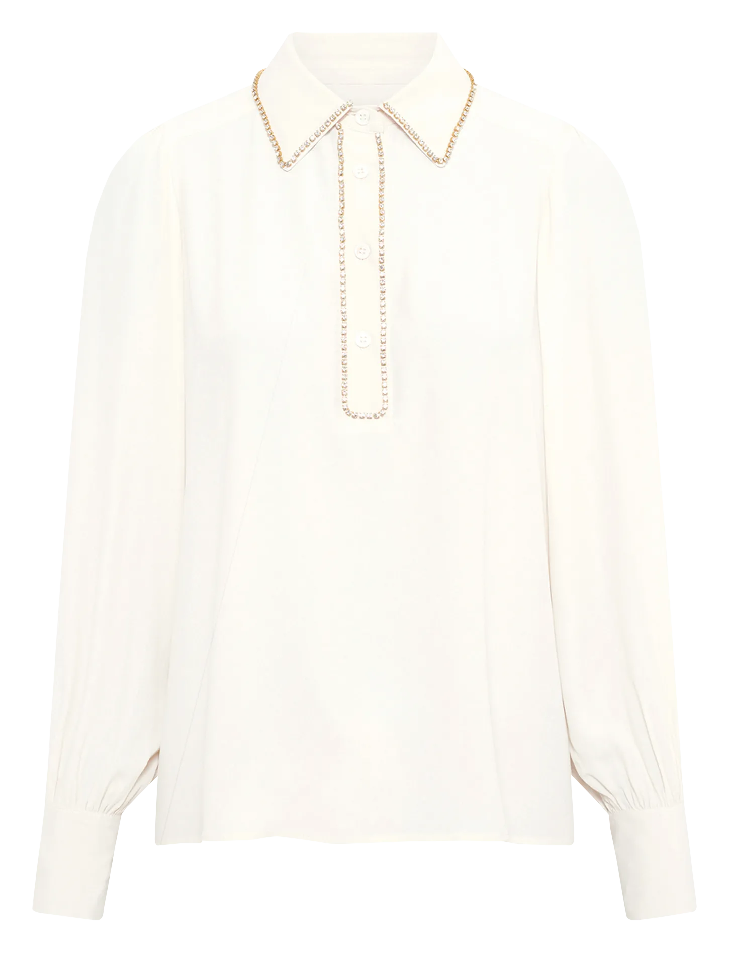 Blouse col classique Beige ASTRID