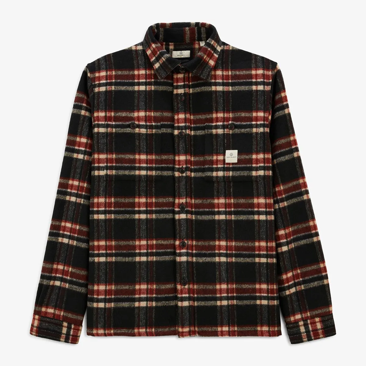 Chemise manches longues à carreaux Noir CLOVIS