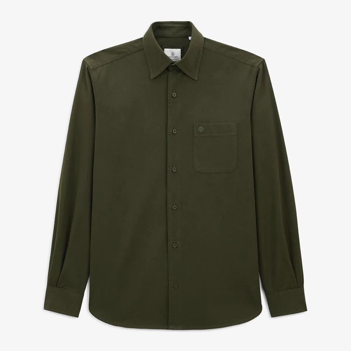 Chemise manches longues unie Vert CHARLES