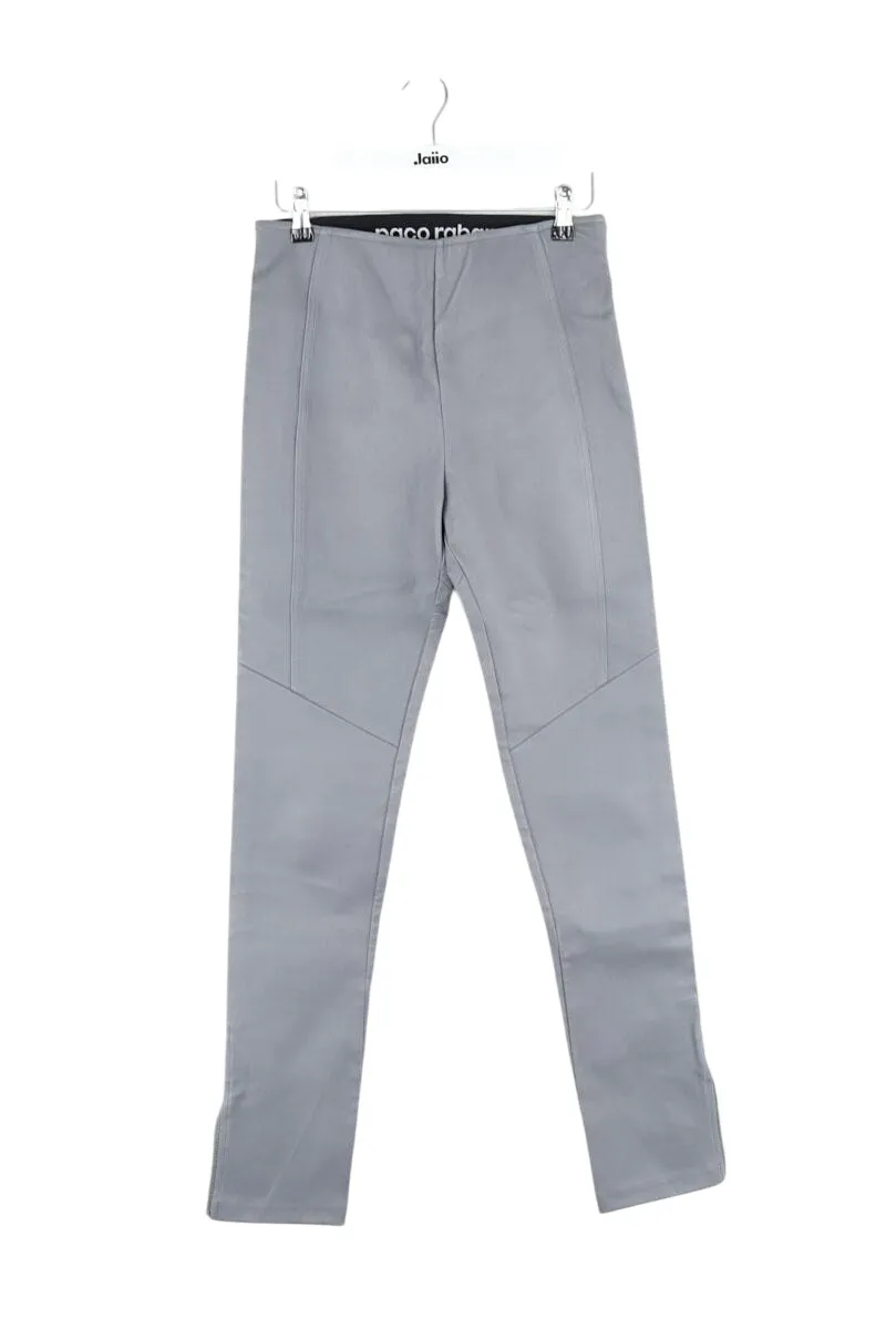 Legging en cuir Gris