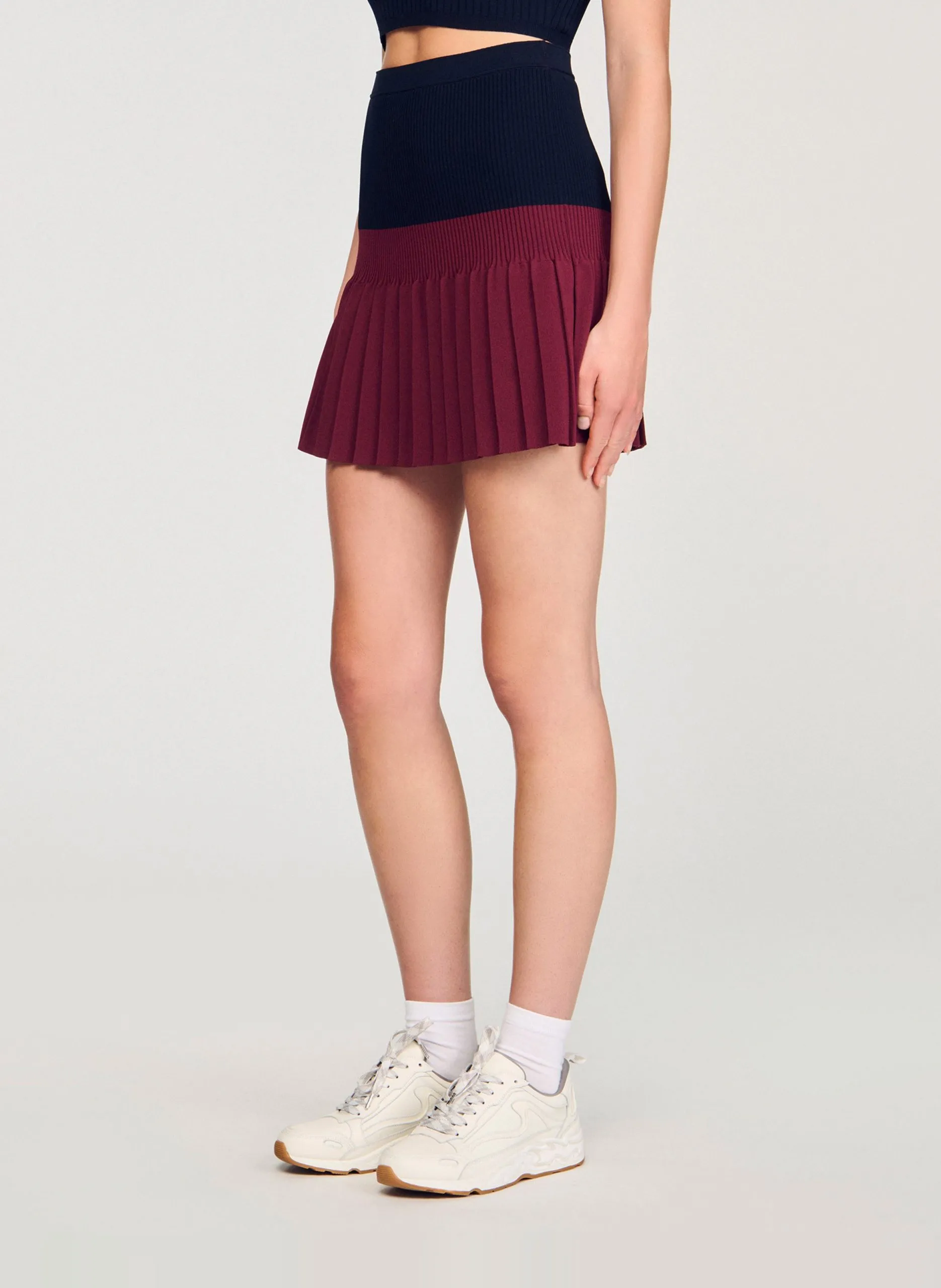 Jupe courte évasée Bleu