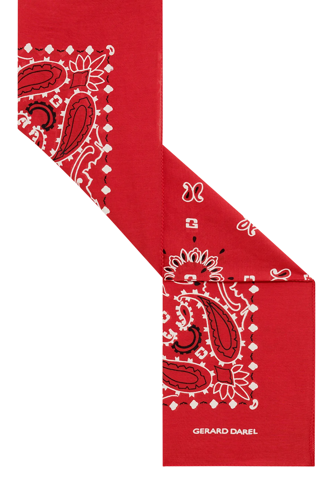 Bandana imprimé en coton Rouge OMAYA