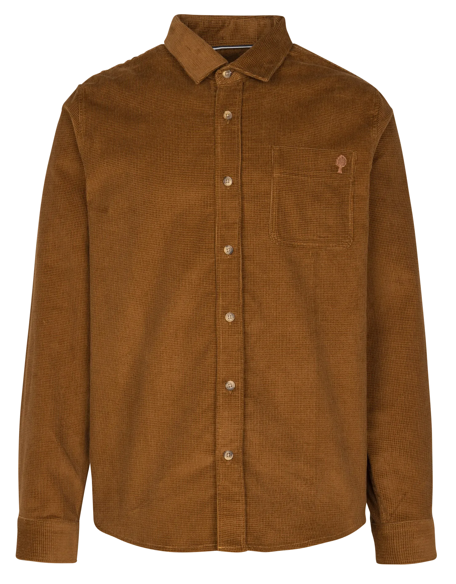 Surchemise col classique en coton Marron SIGNY