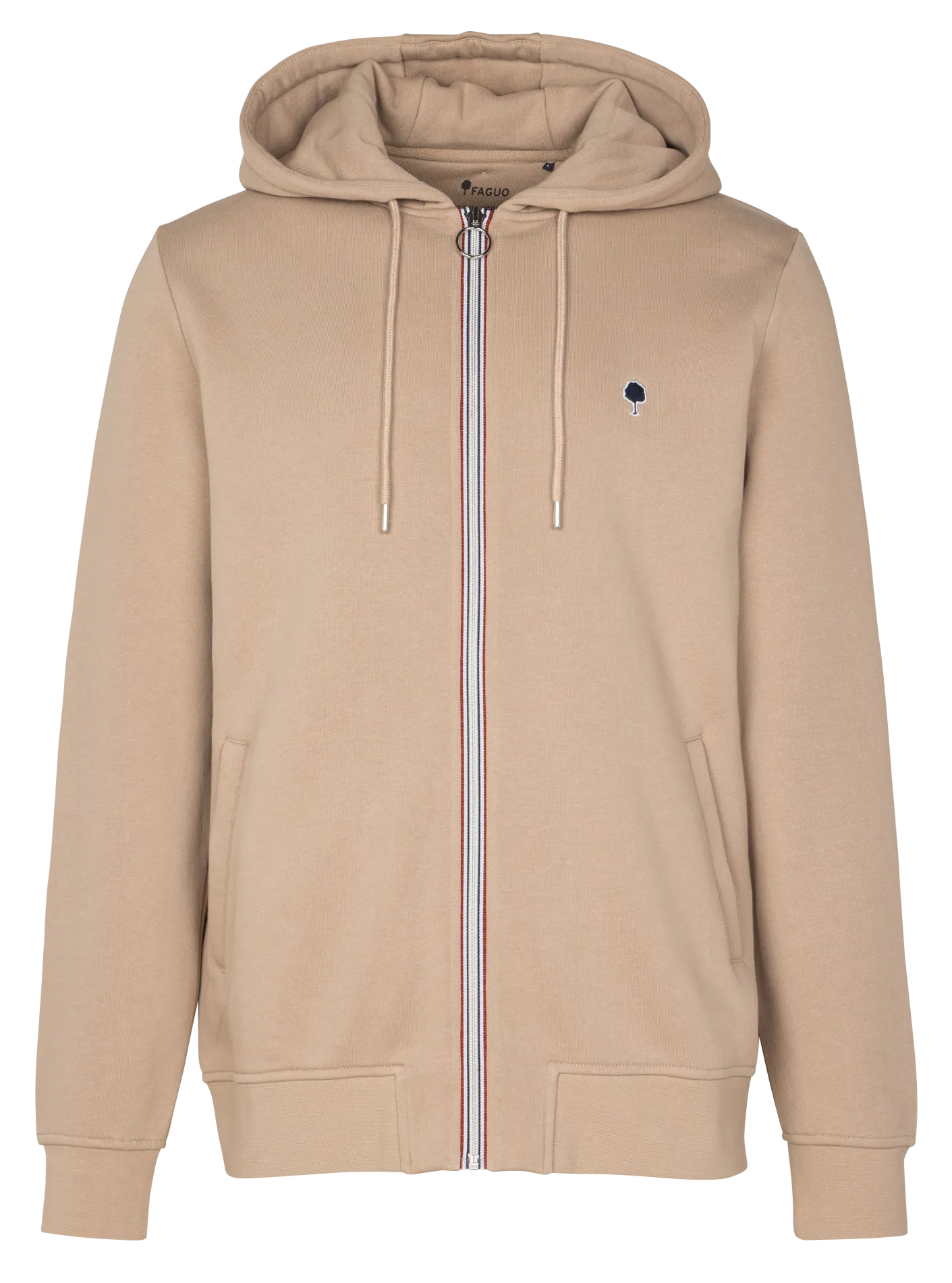 Sweat zippé à capuche Beige MESNIL
