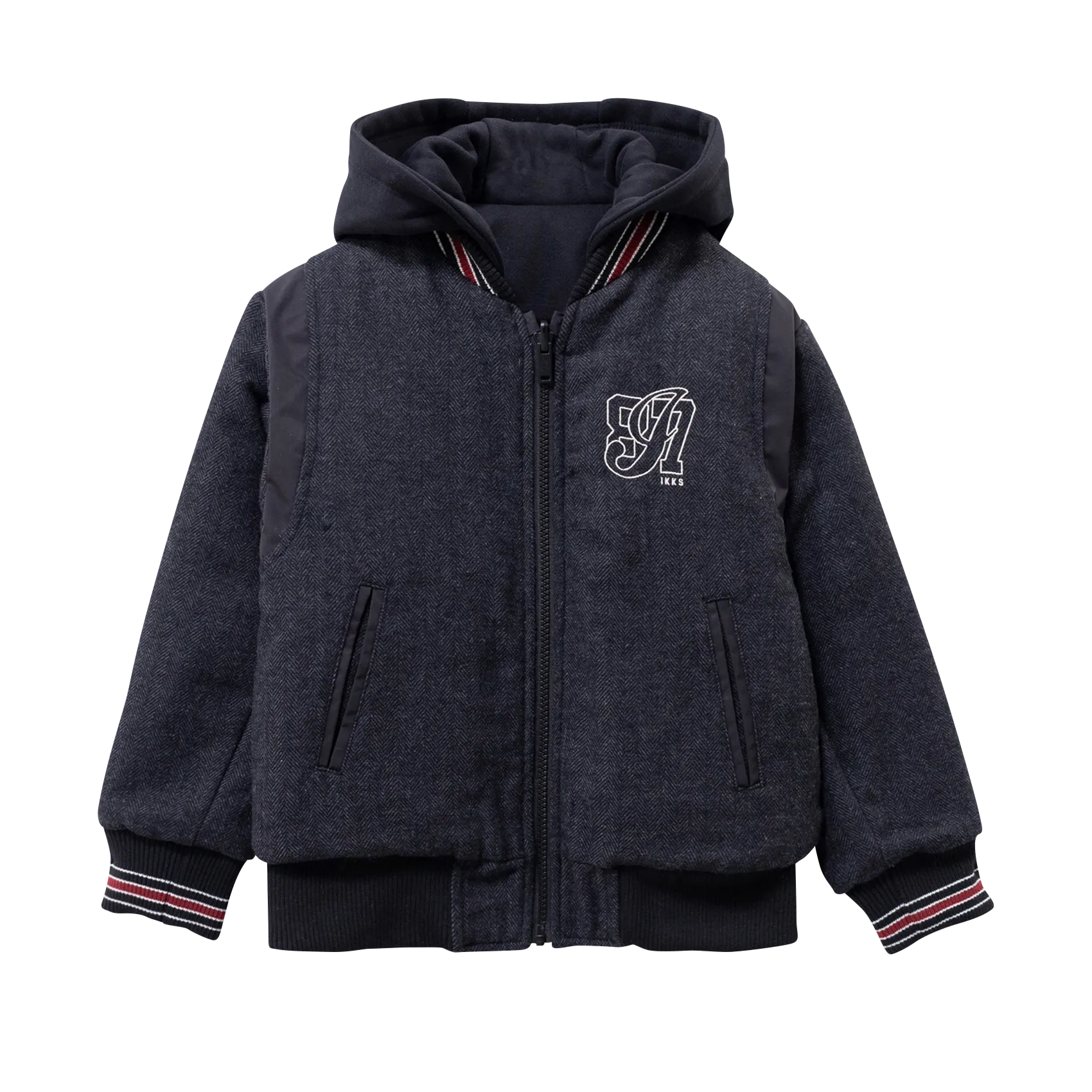 Blouson ample zippé réversible Noir