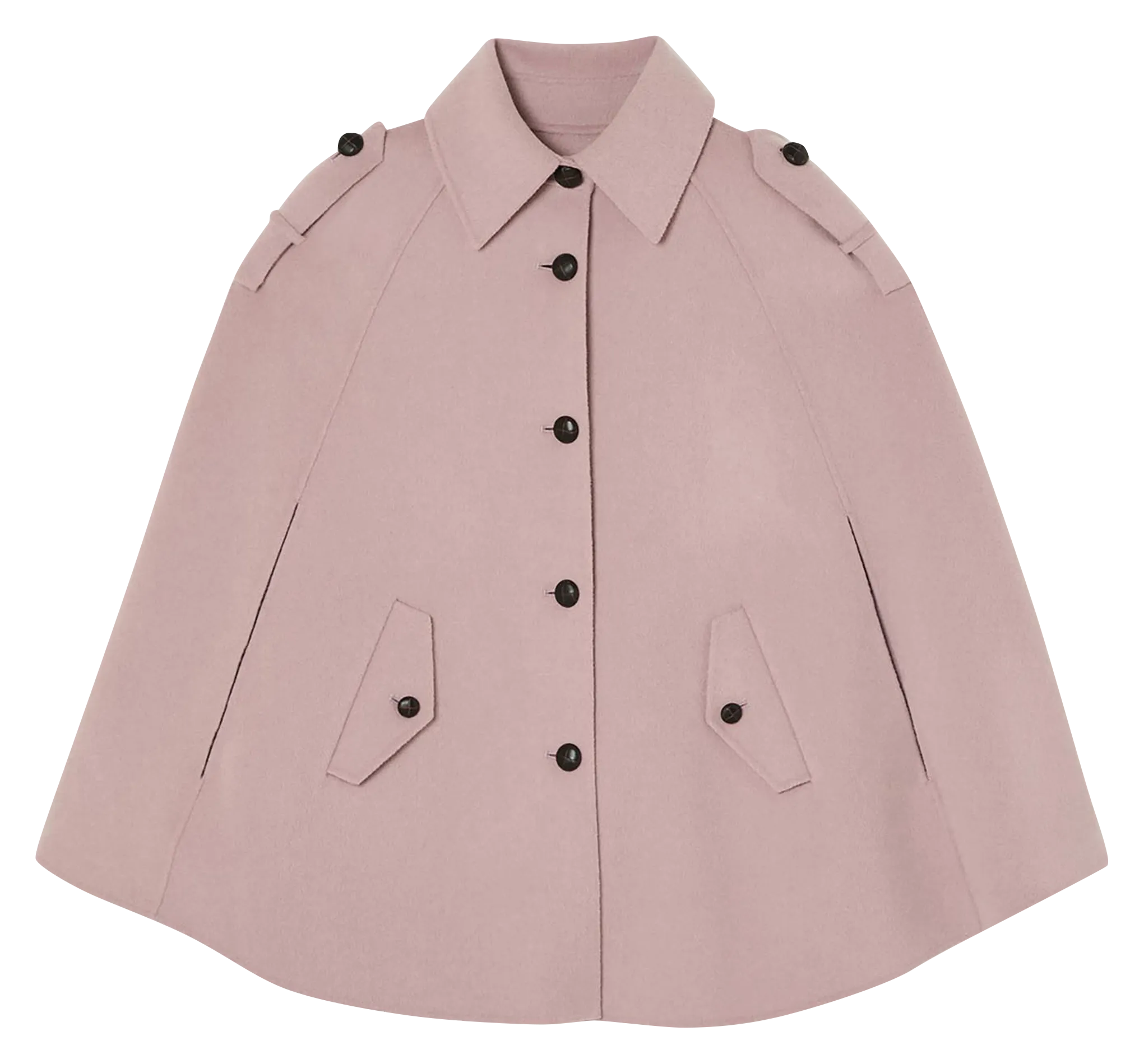 Manteau col classique en laine mélangée Beige MAJORELLE