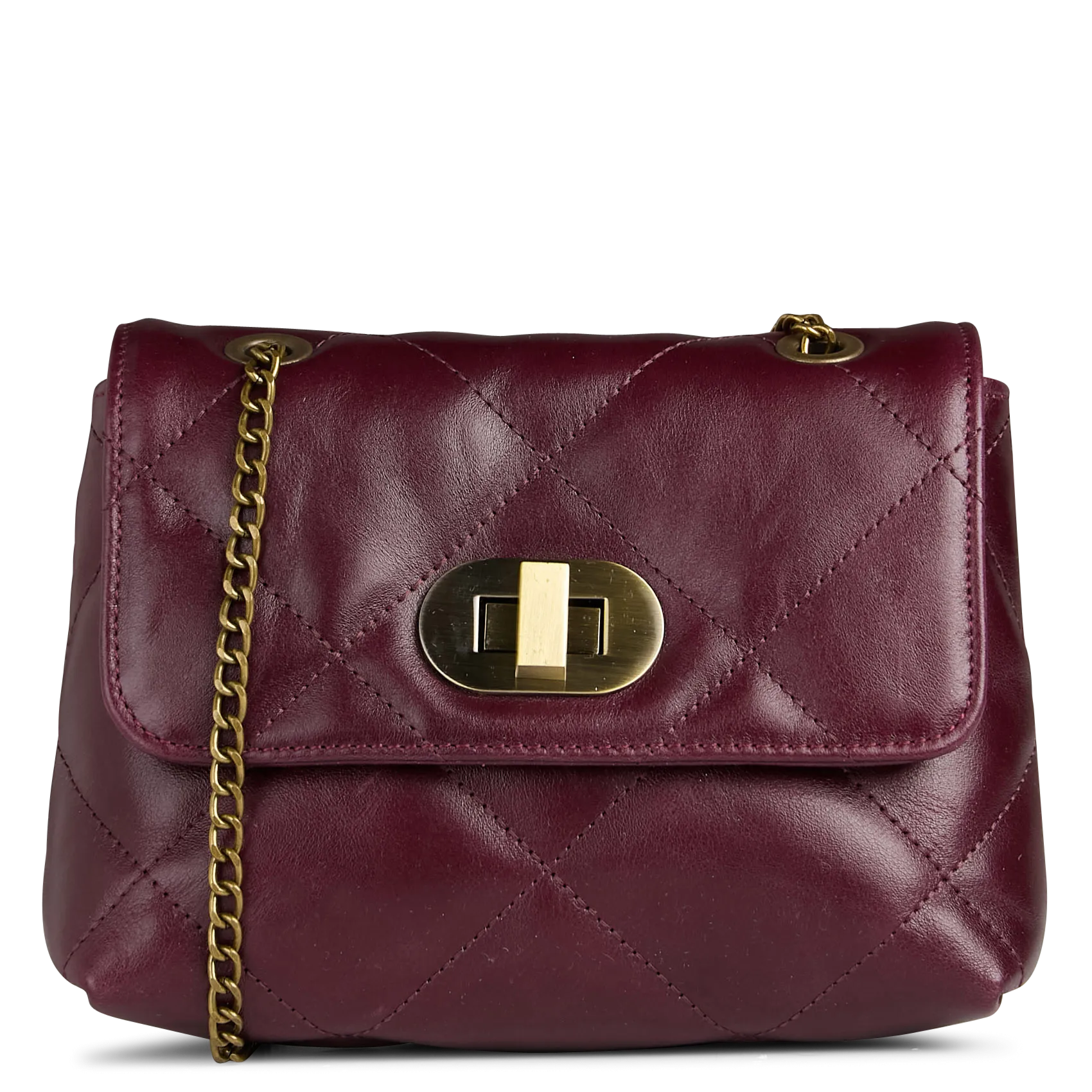 Sac bandoulière en cuir Rouge GABY MINI