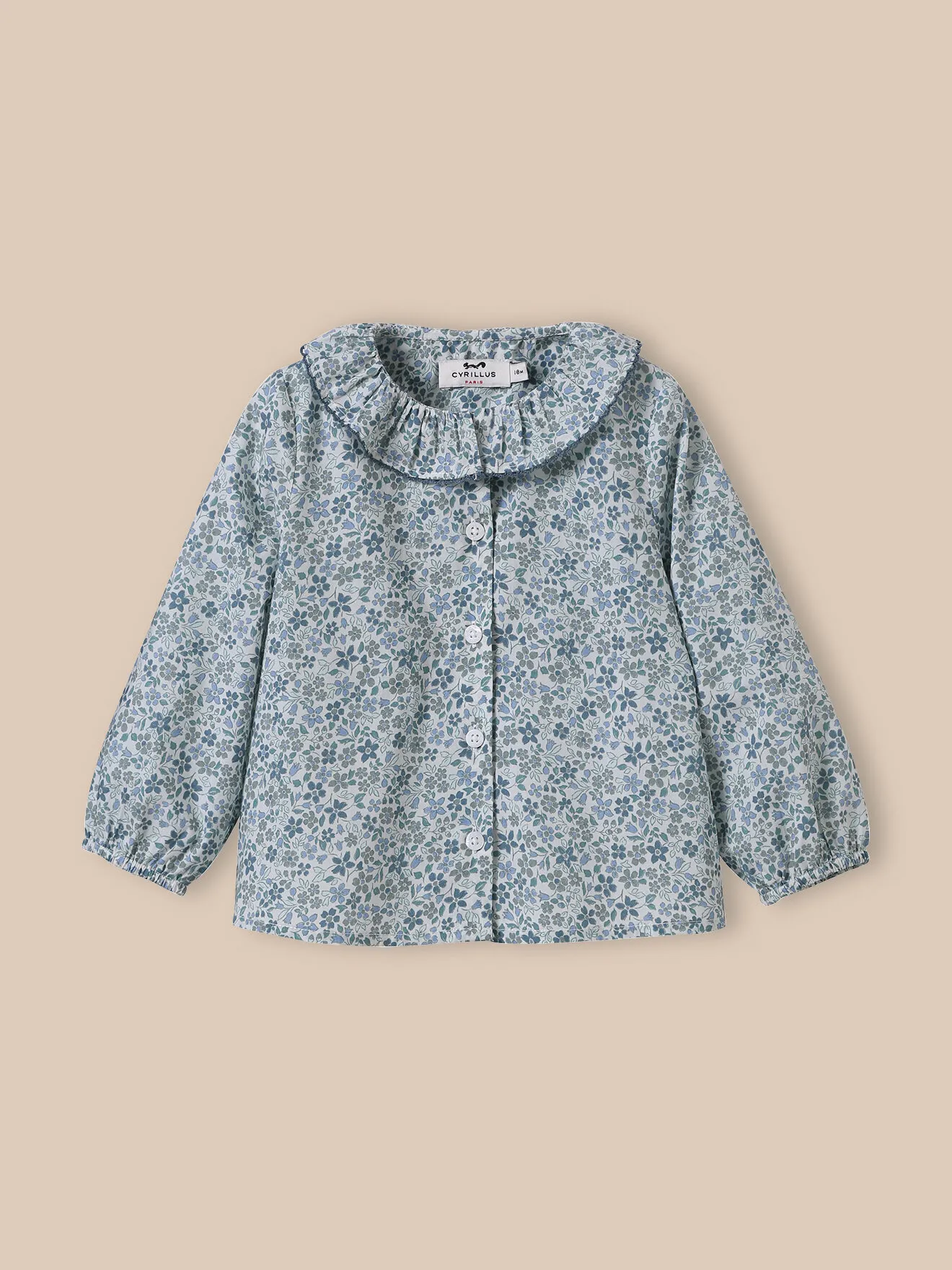 Blouse imprimé jeanne Bleu