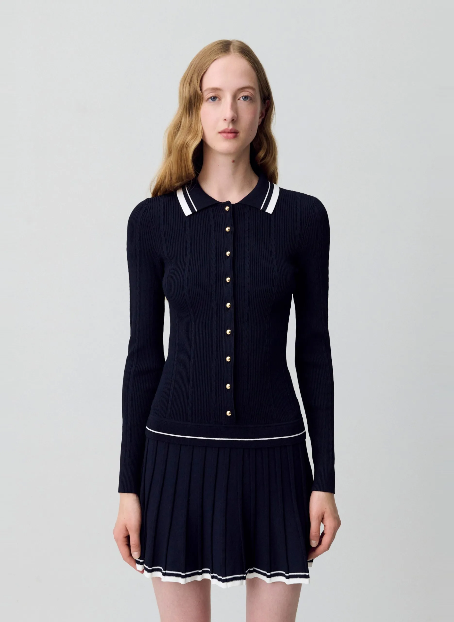 Robe courte col classique Bleu MARTE