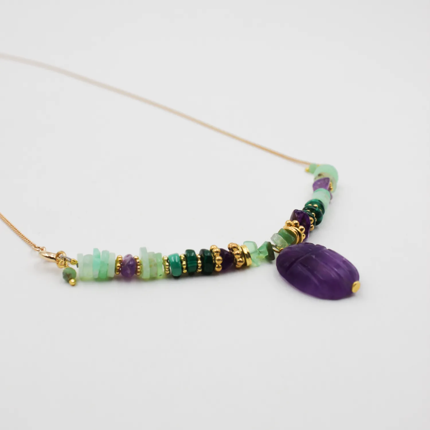 Collier heishi scarabée - margaux Doré