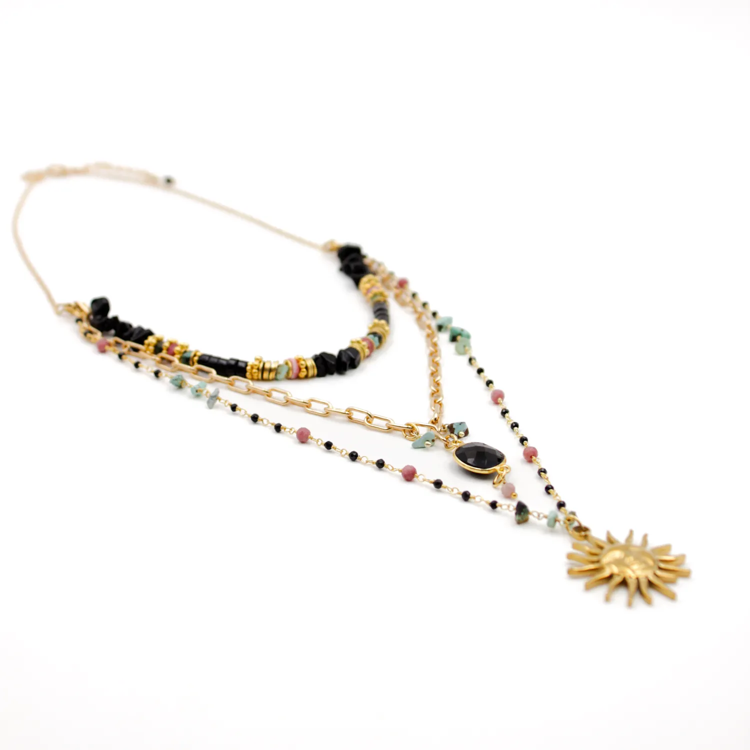 Collier 3 rangs - elsa Doré COLLIER 3 RANGS - ELSA