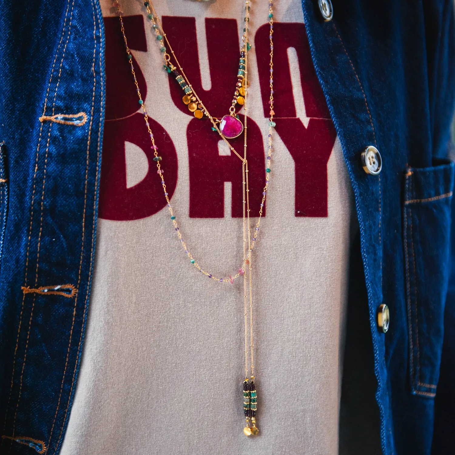 Sautoir cravate - charlotte Doré SAUTOIR CRAVATE - CHARLOTTE