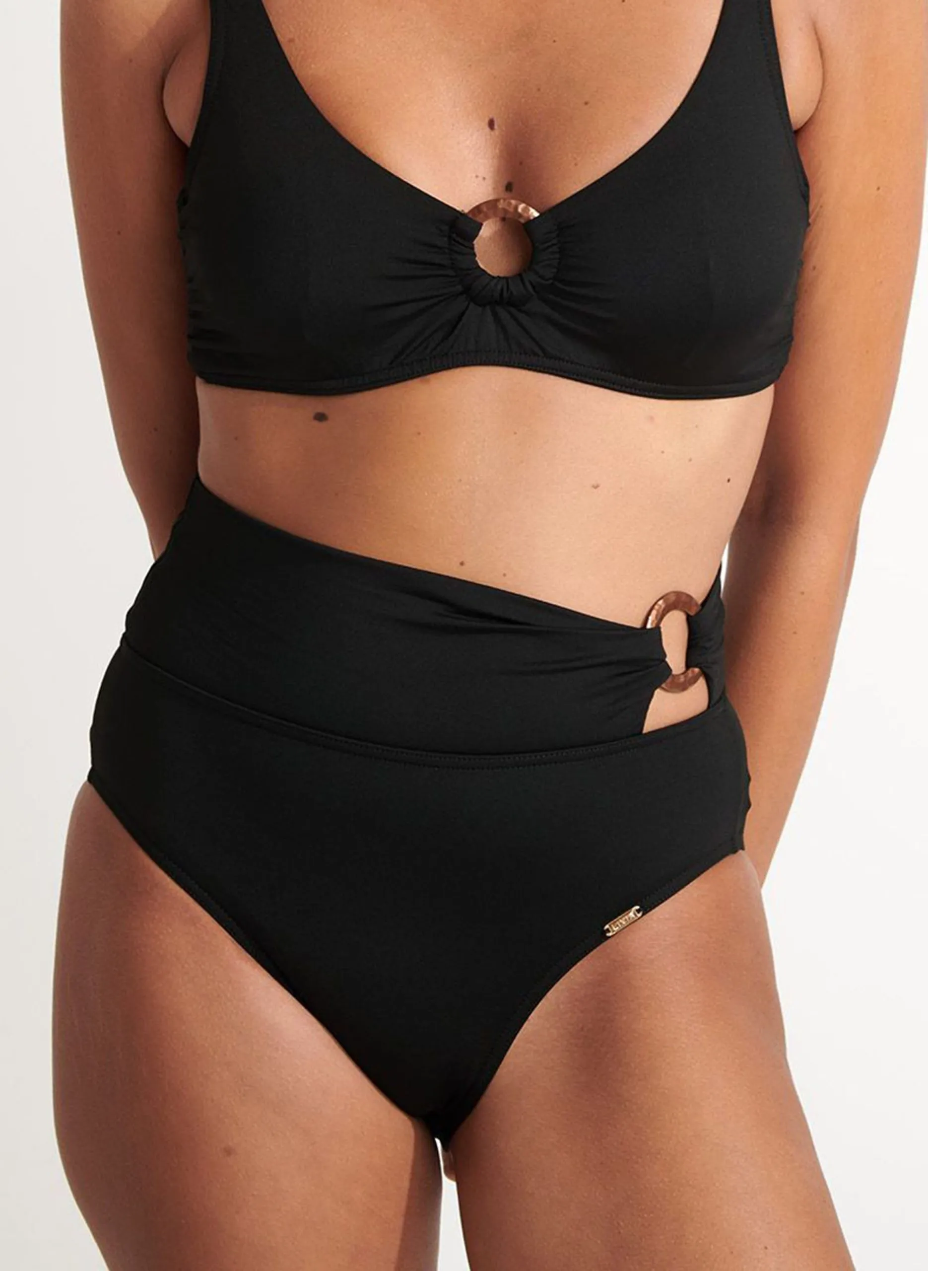 Bas de maillot de bain taille haute Noir CELEBES