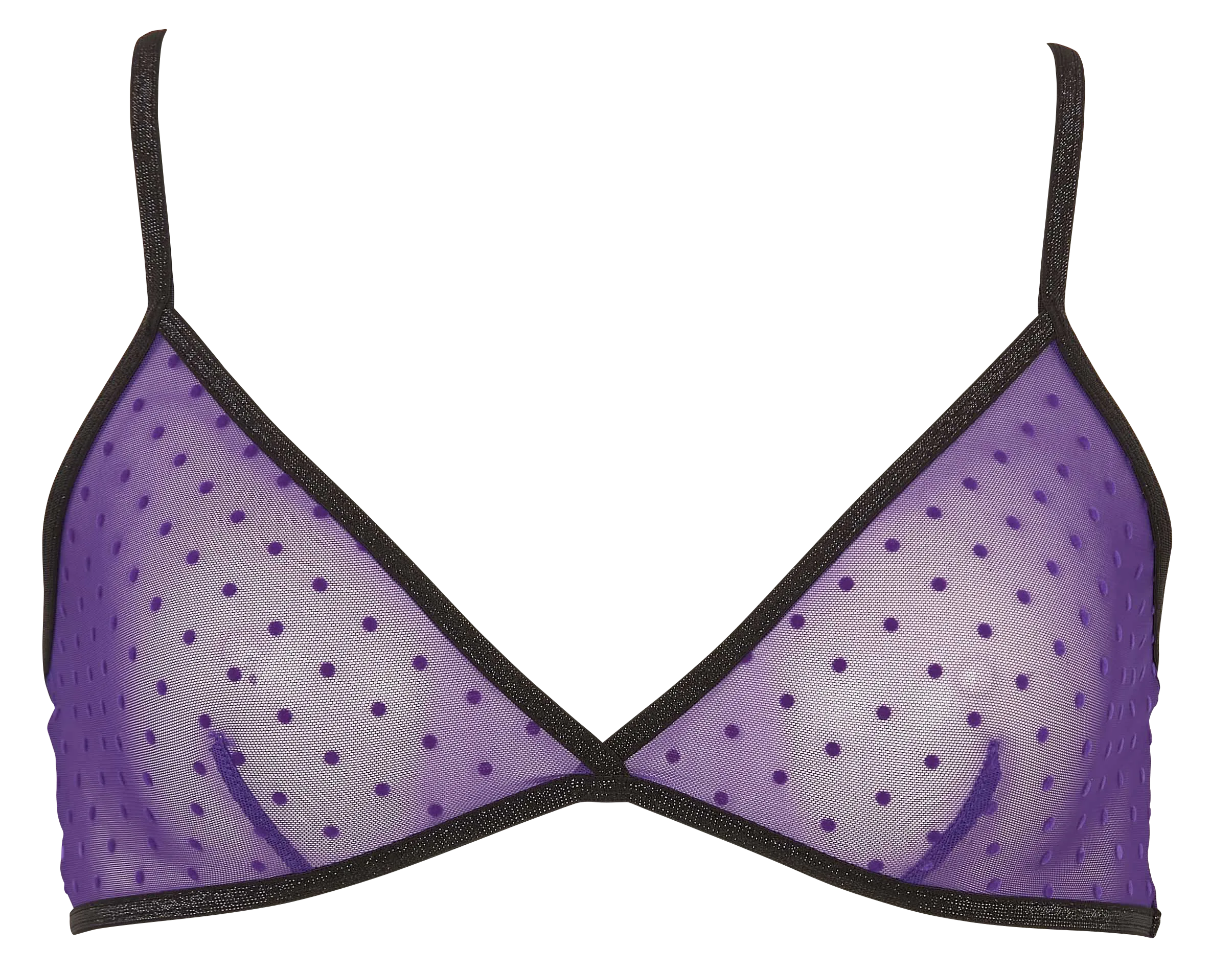 Brassière triangle en tulle à pois Violet GEORGIA