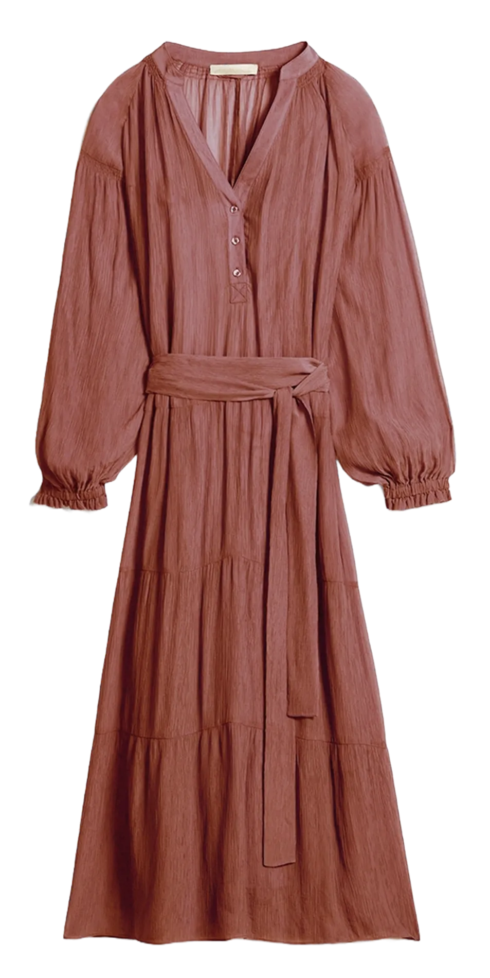 Robe longue ample ceinturée Rose ESTHEE