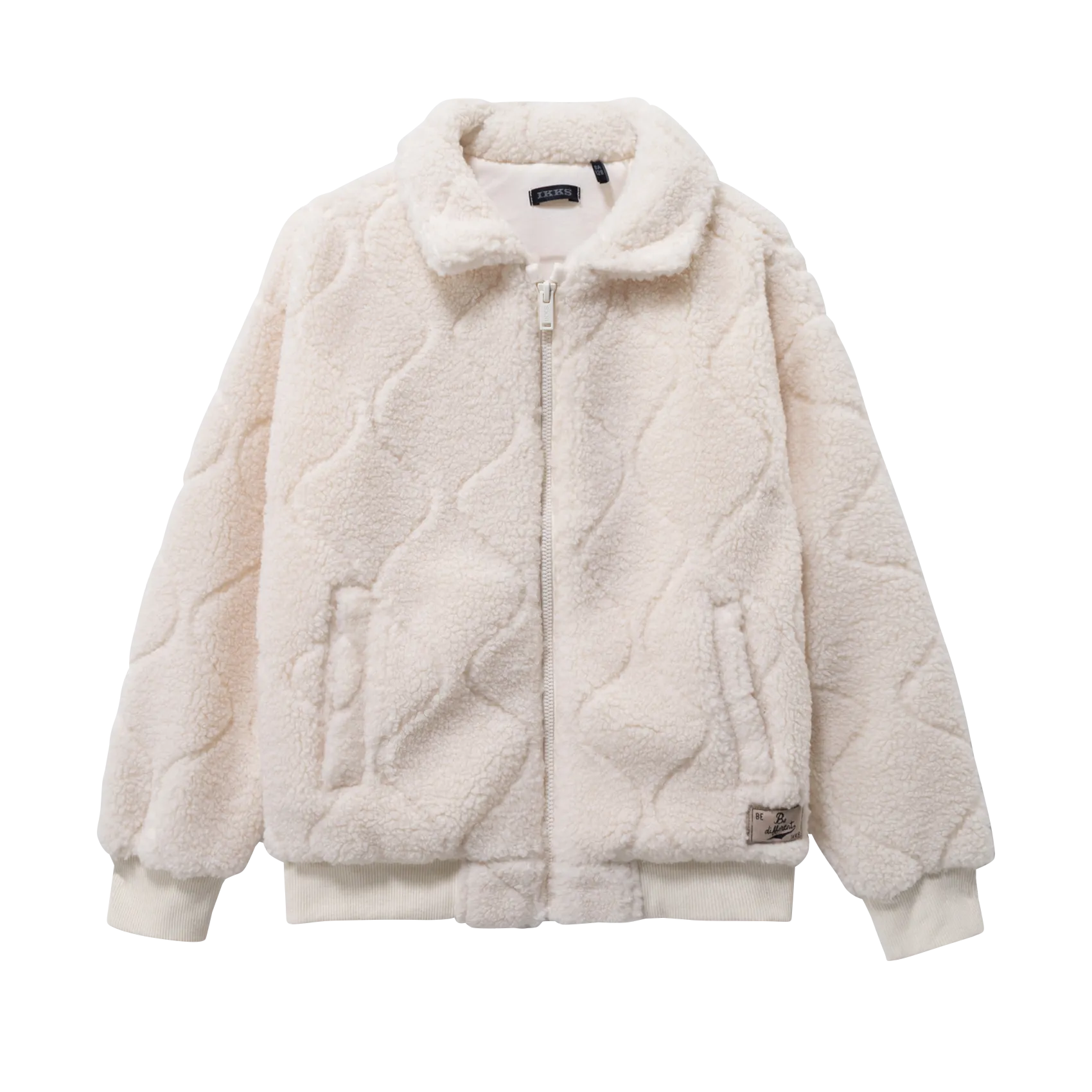 Manteau col classique en sherpa Blanc