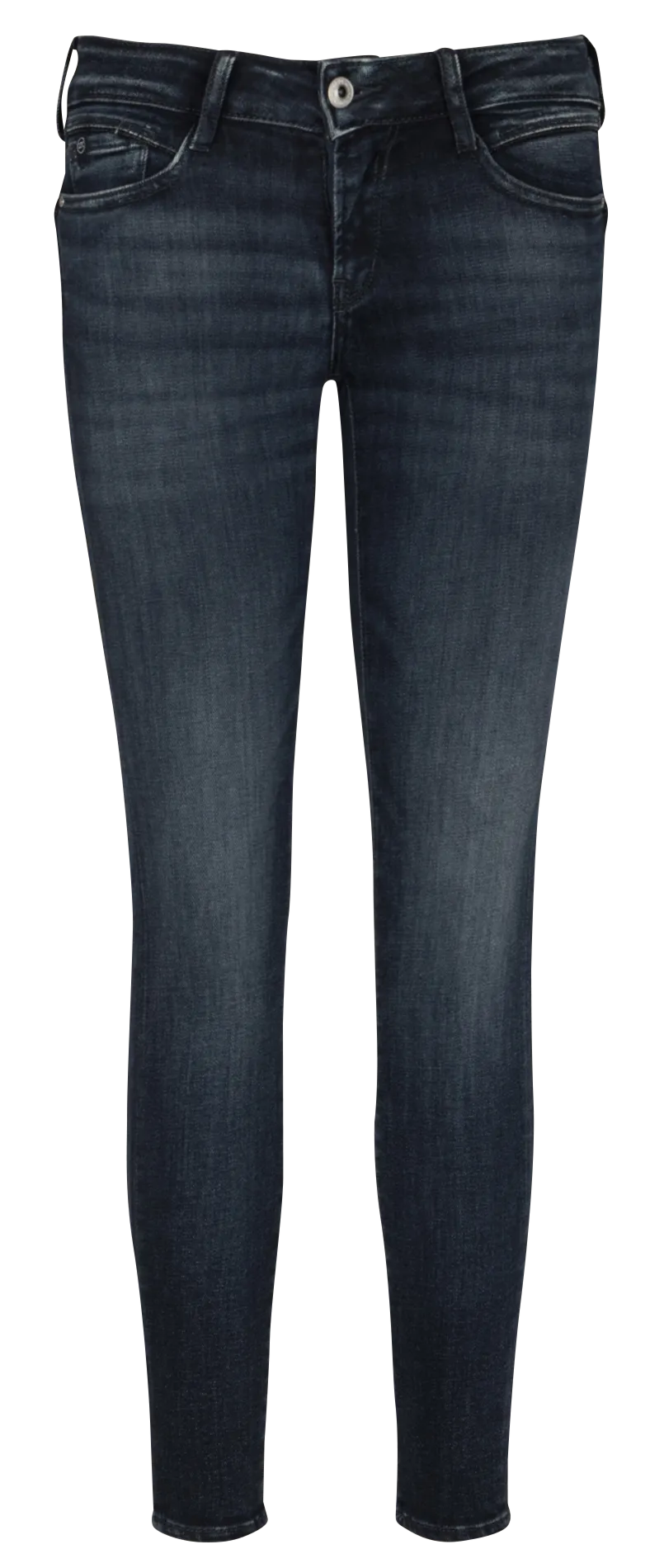 Jean skinny délavé en coton mélangé Bleu PULPC
