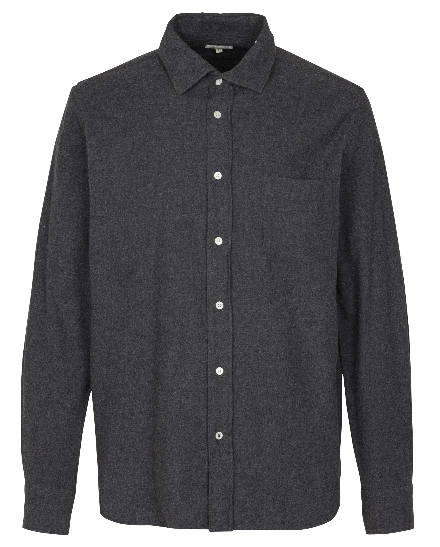 Chemise col classique en coton Noir PAUL