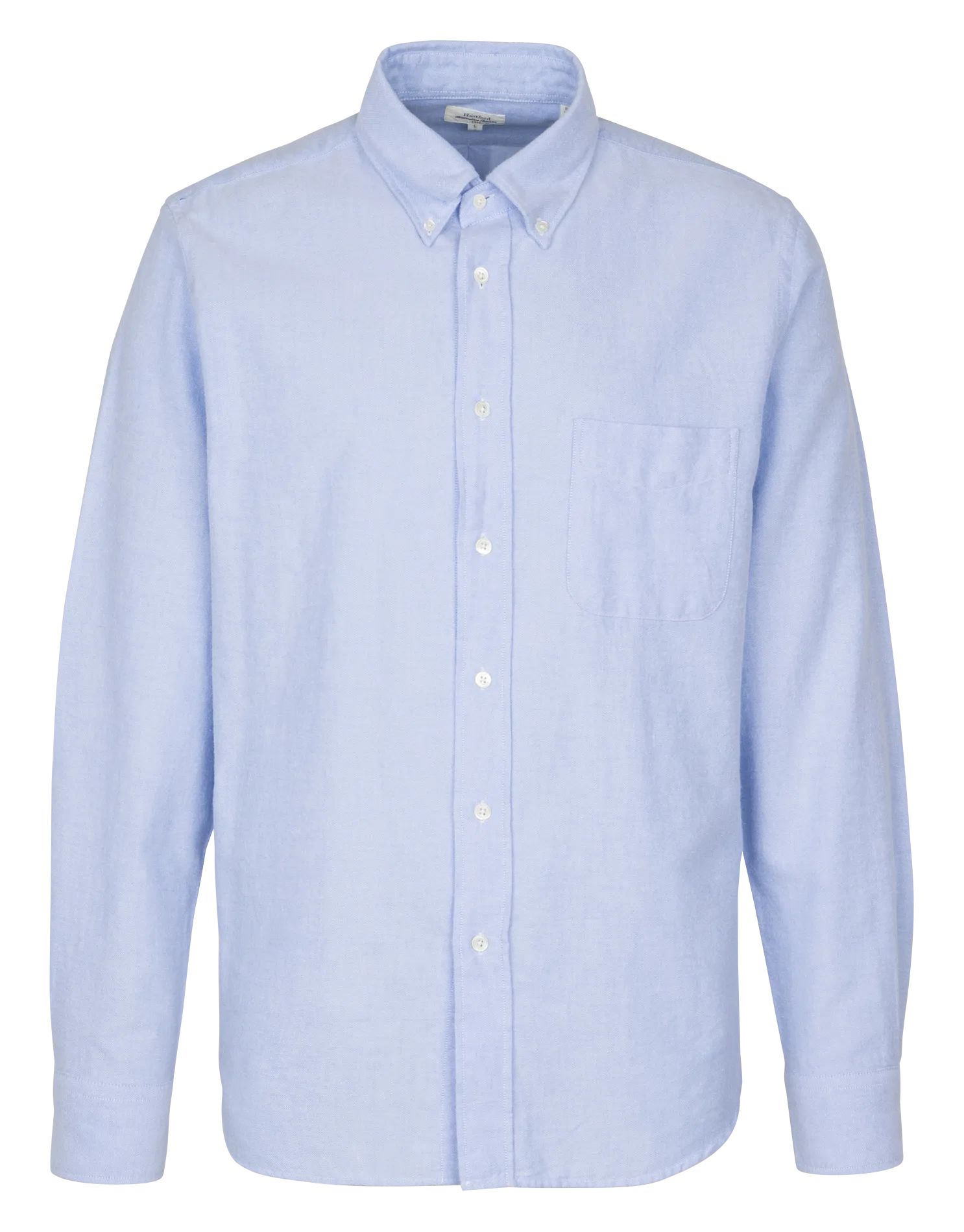 Chemise col américain en coton Bleu PITT
