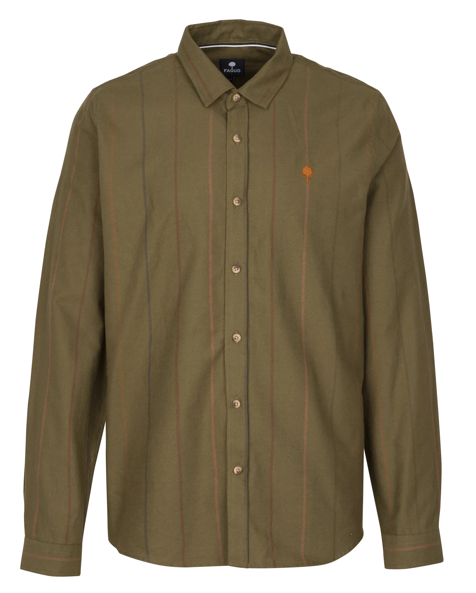 Chemise droite en coton Kaki IRATY