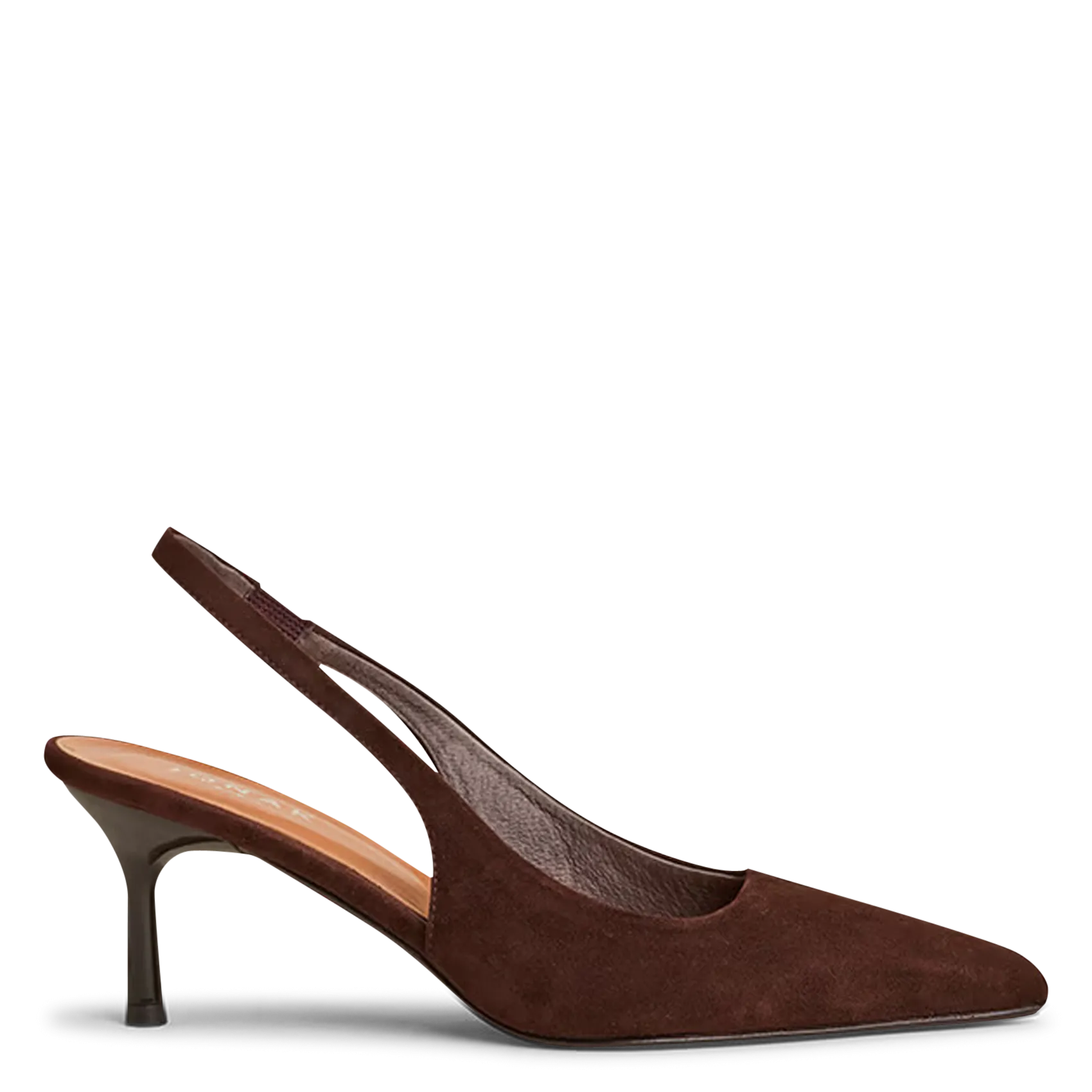 Escarpins en cuir velours Marron DIAMANTINE