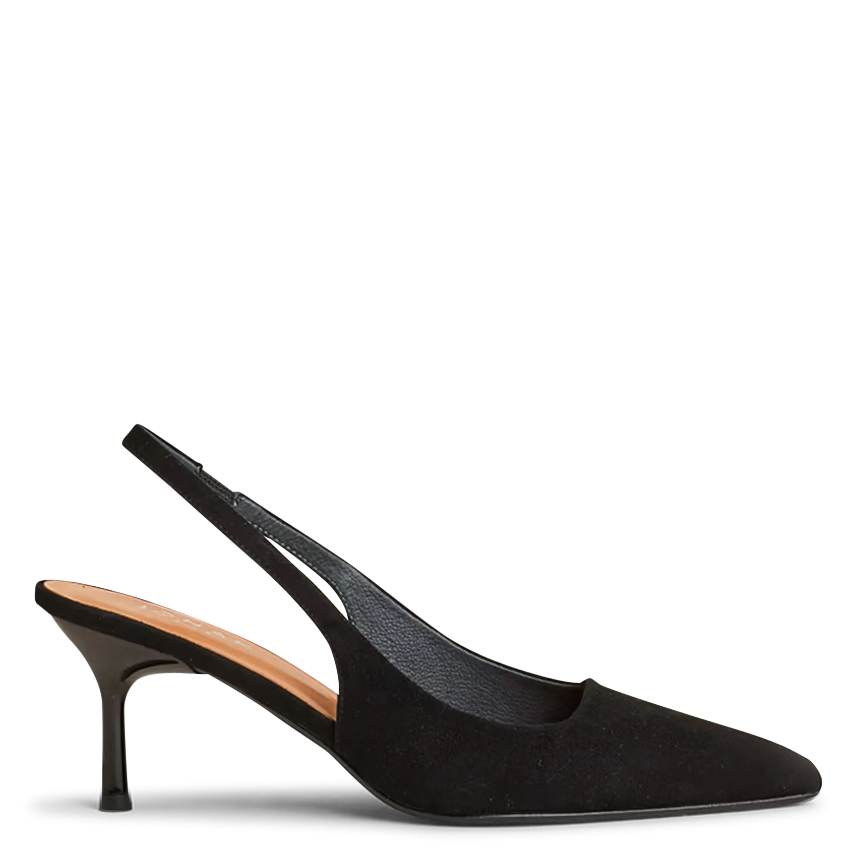 Escarpins en cuir velours Noir DIAMANTINE