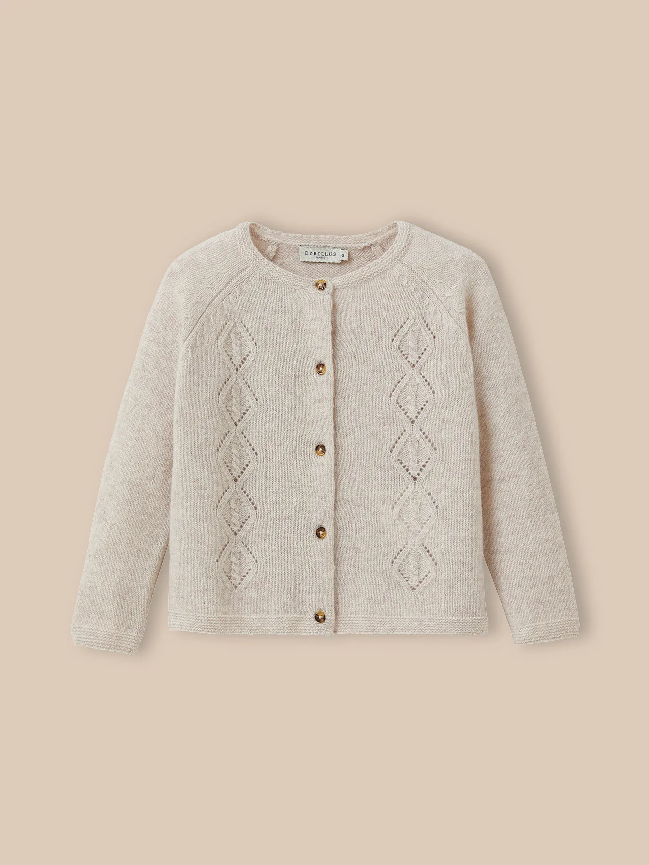 Cardigan en laine mérinos Blanc