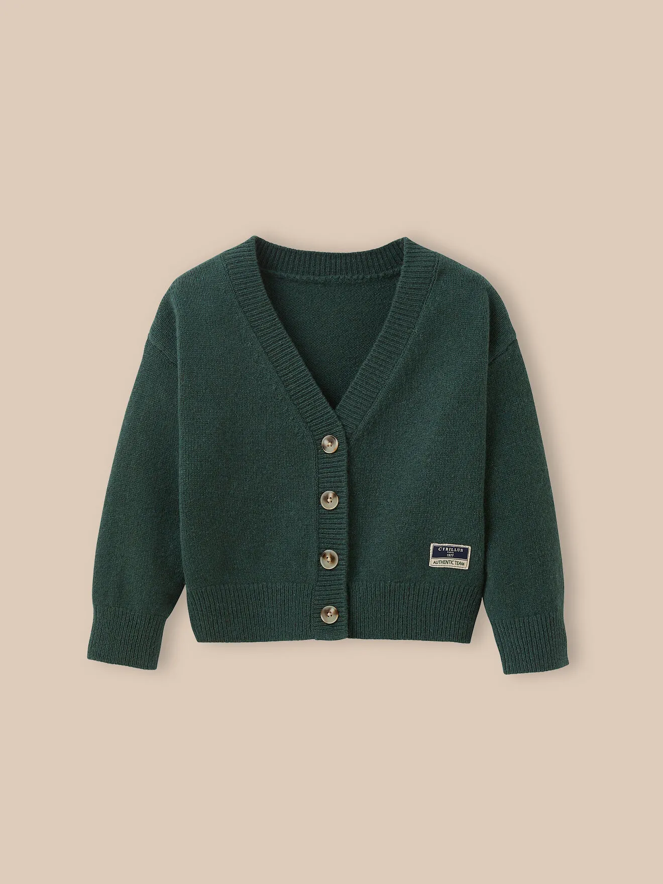 Cardigan en pure laine mérinos Vert