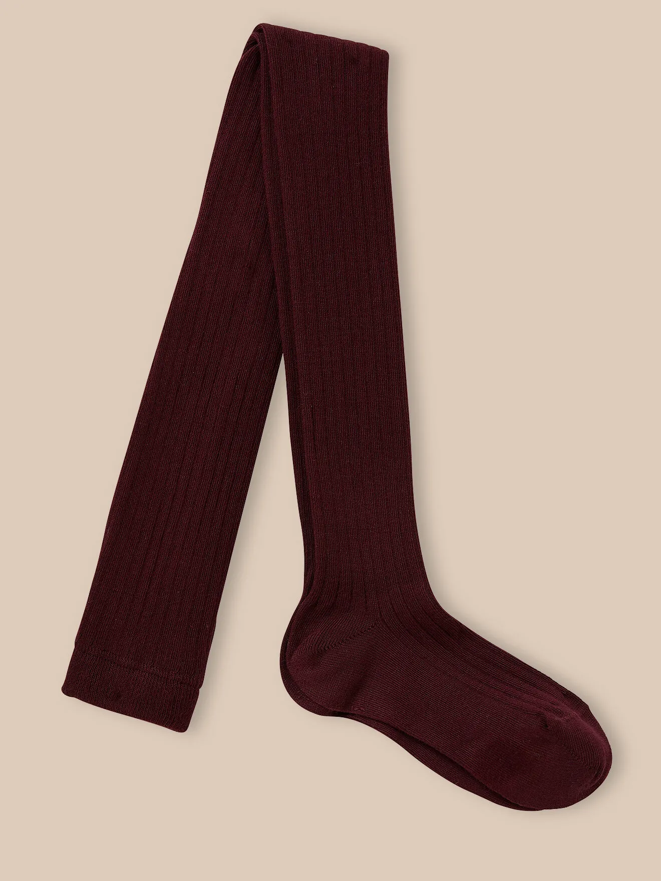 Collants à côtes Rouge