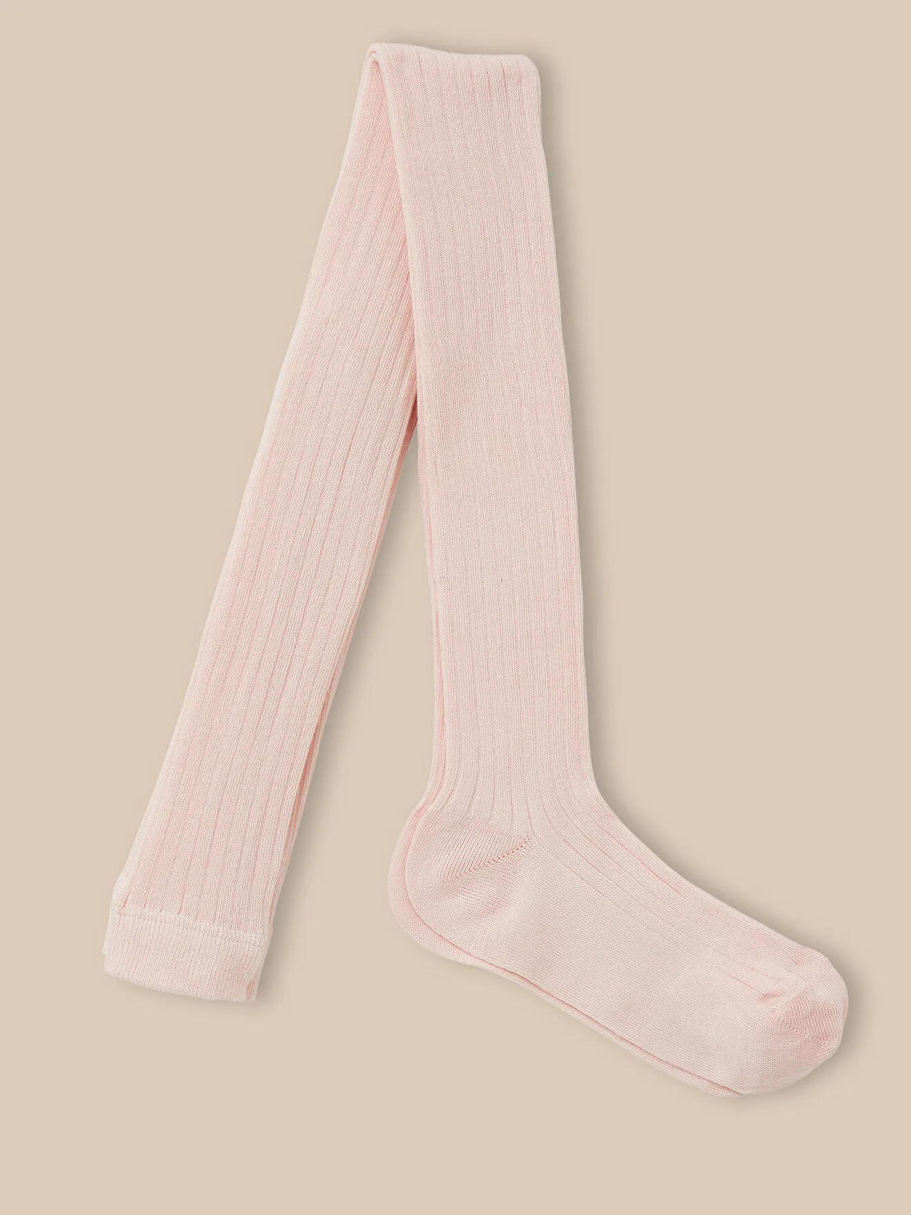 Collants à côtes Rose