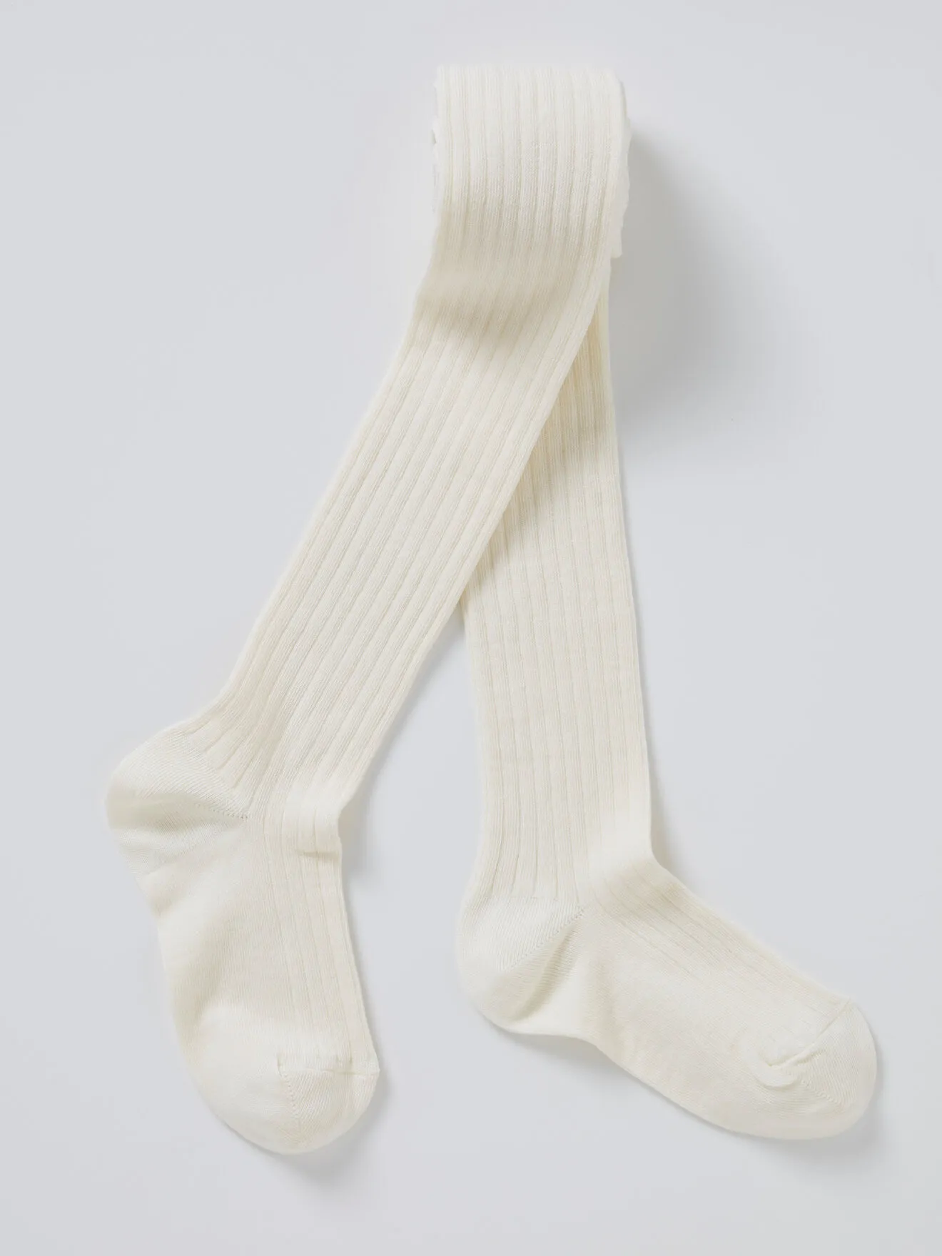 Collants à côtes Blanc