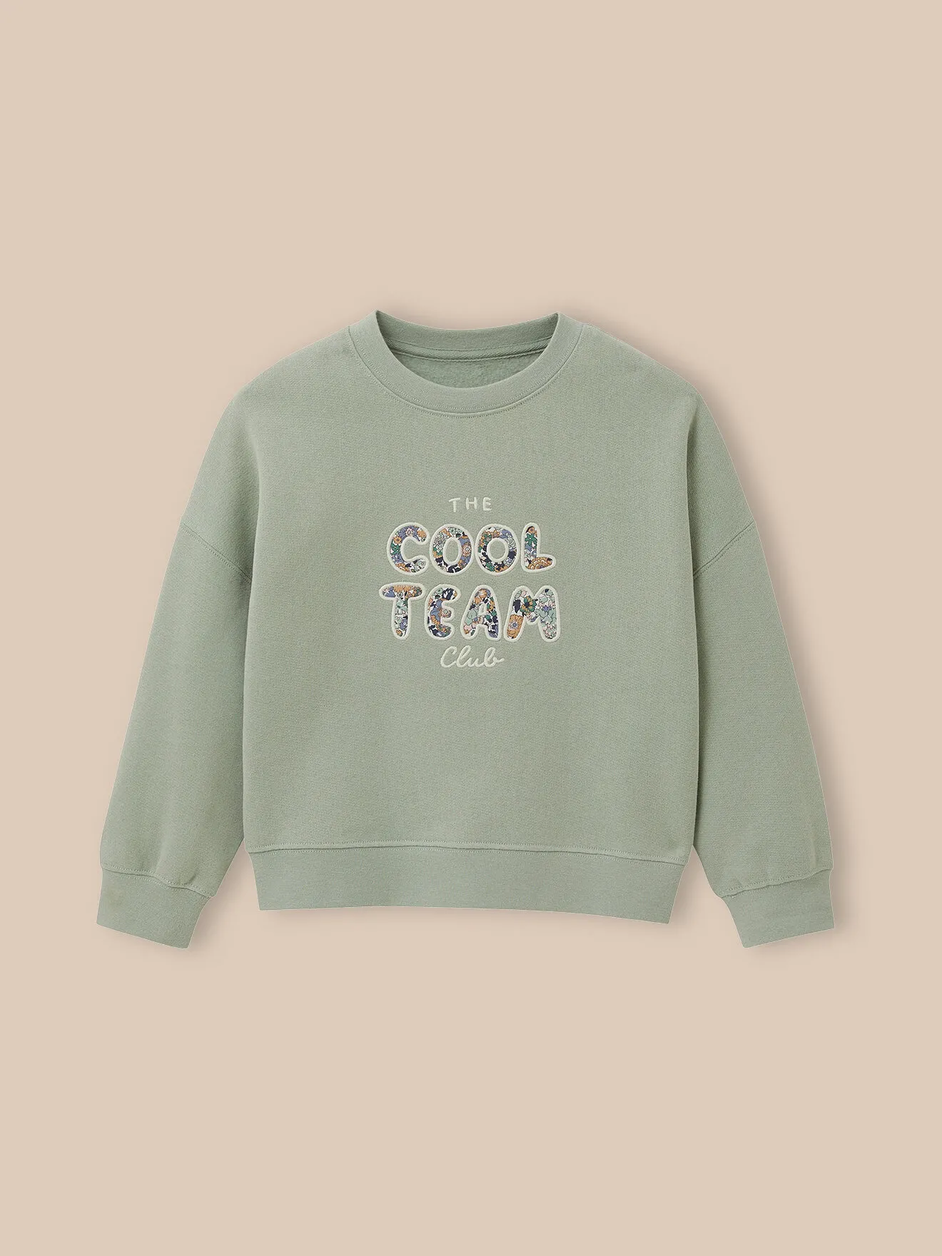 Sweat cool team tissu liberty en coton biologique Vert