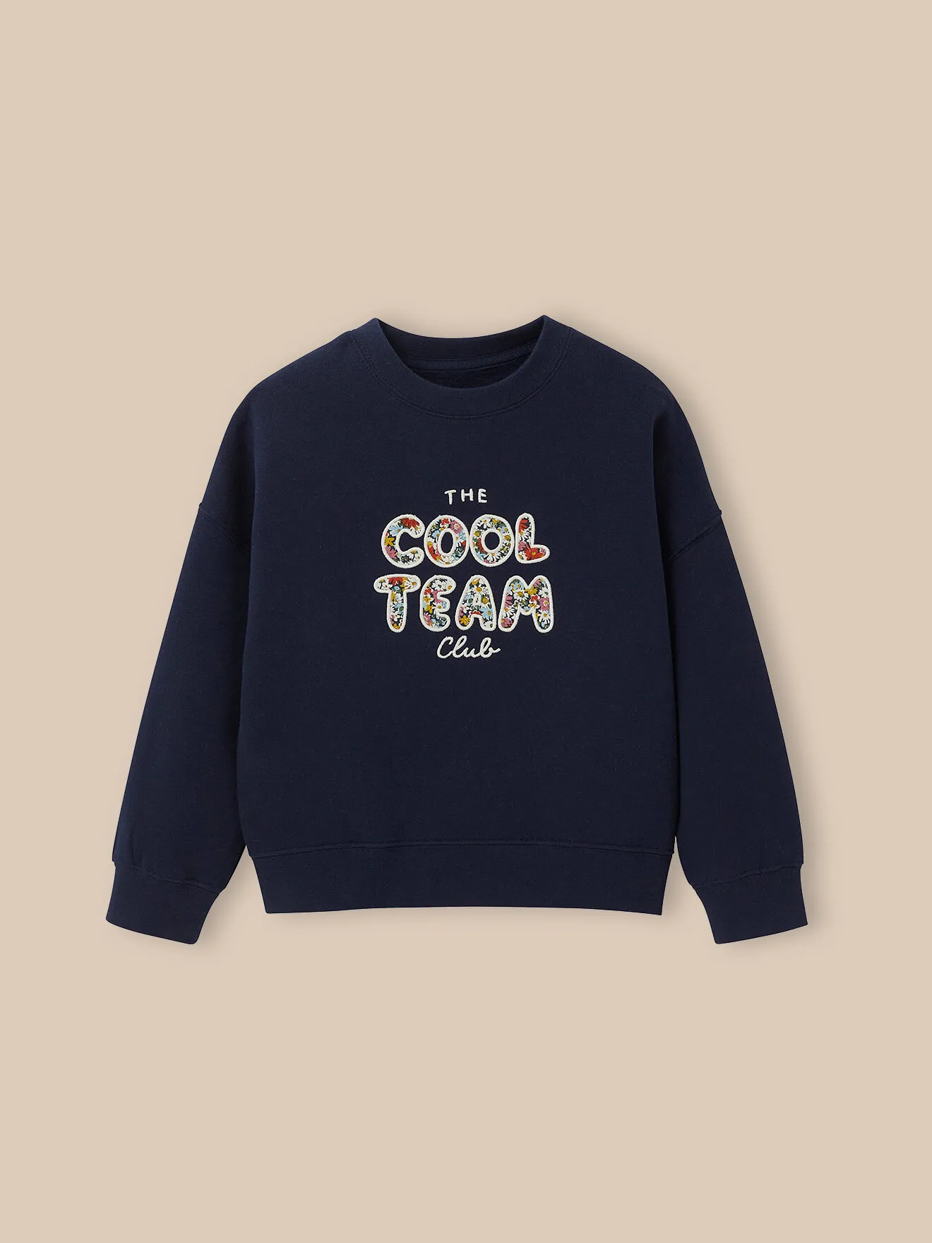 Sweat cool team tissu liberty en coton biologique Bleu