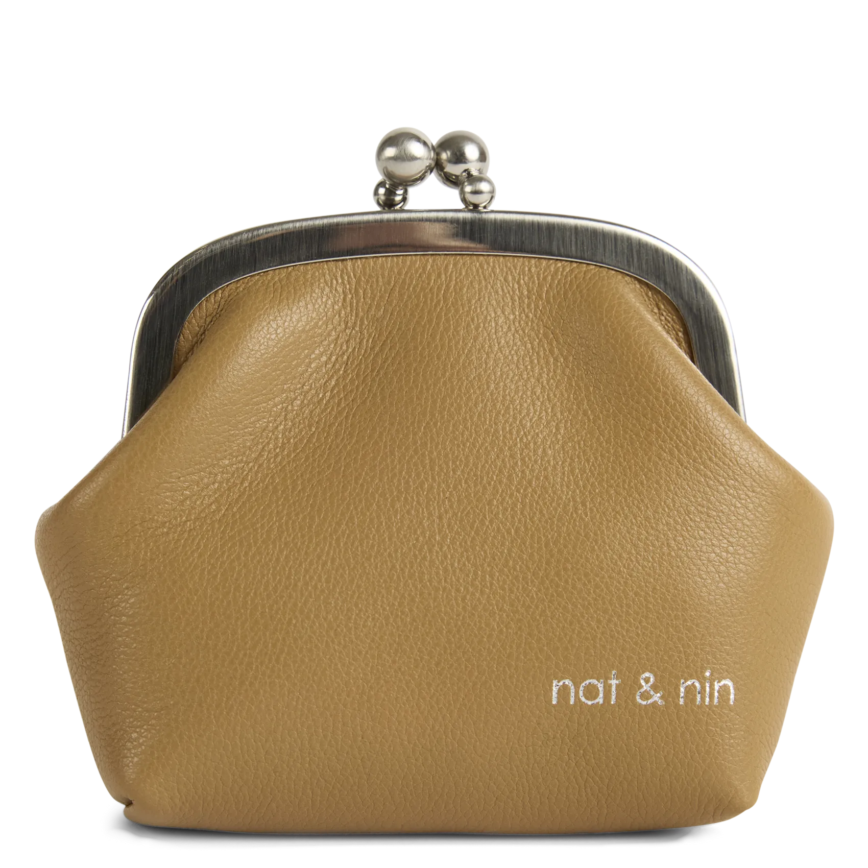 Porte-monnaie en cuir Marron BIBI