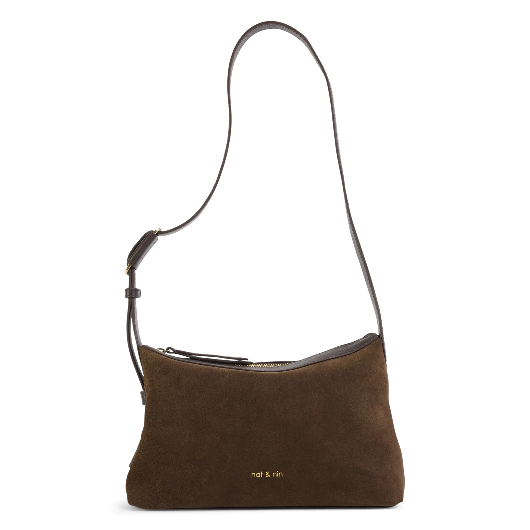 Sac bandoulière en cuir Marron BOWIE