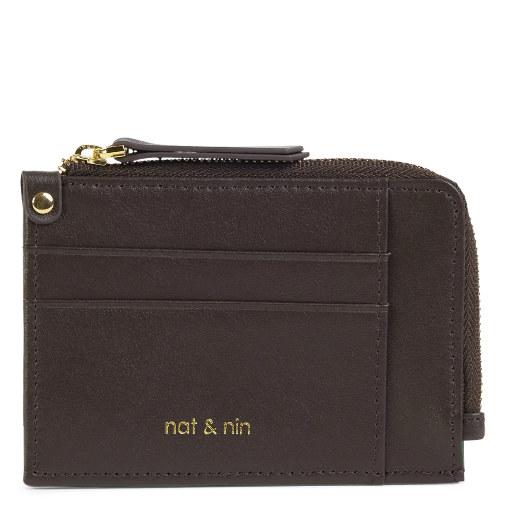 Porte-cartes en cuir Marron LANA