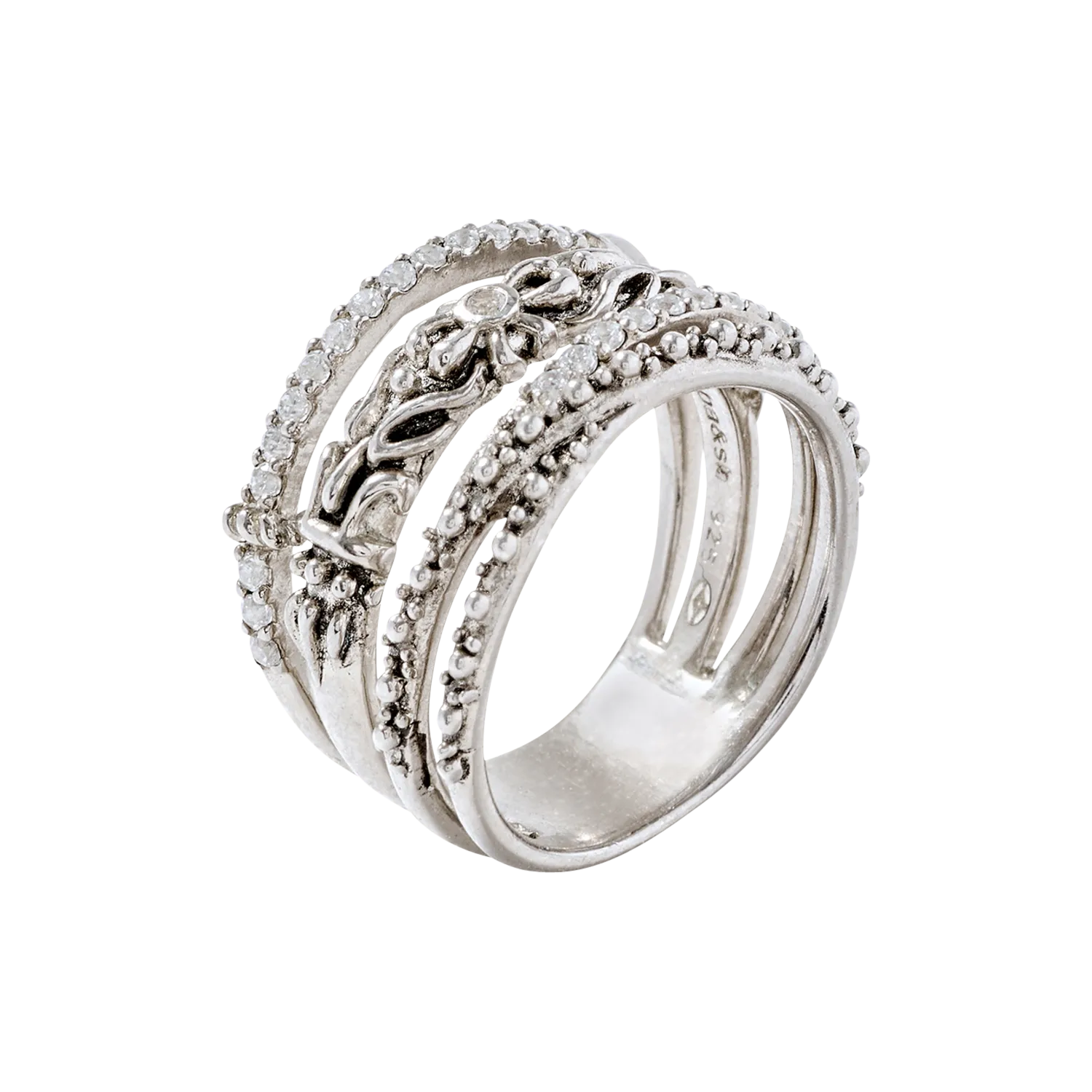 Bague à strass Argent PAOLA