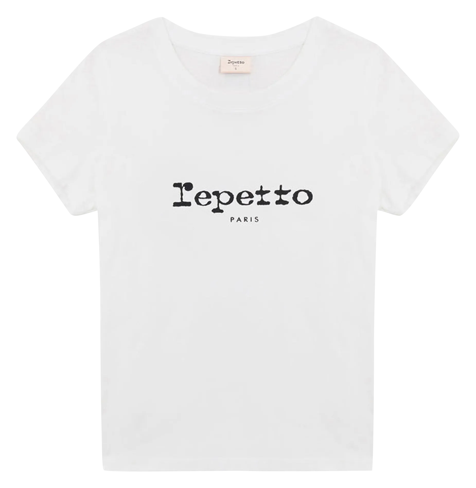 Tee-shirt col rond en coton Blanc REPETTO