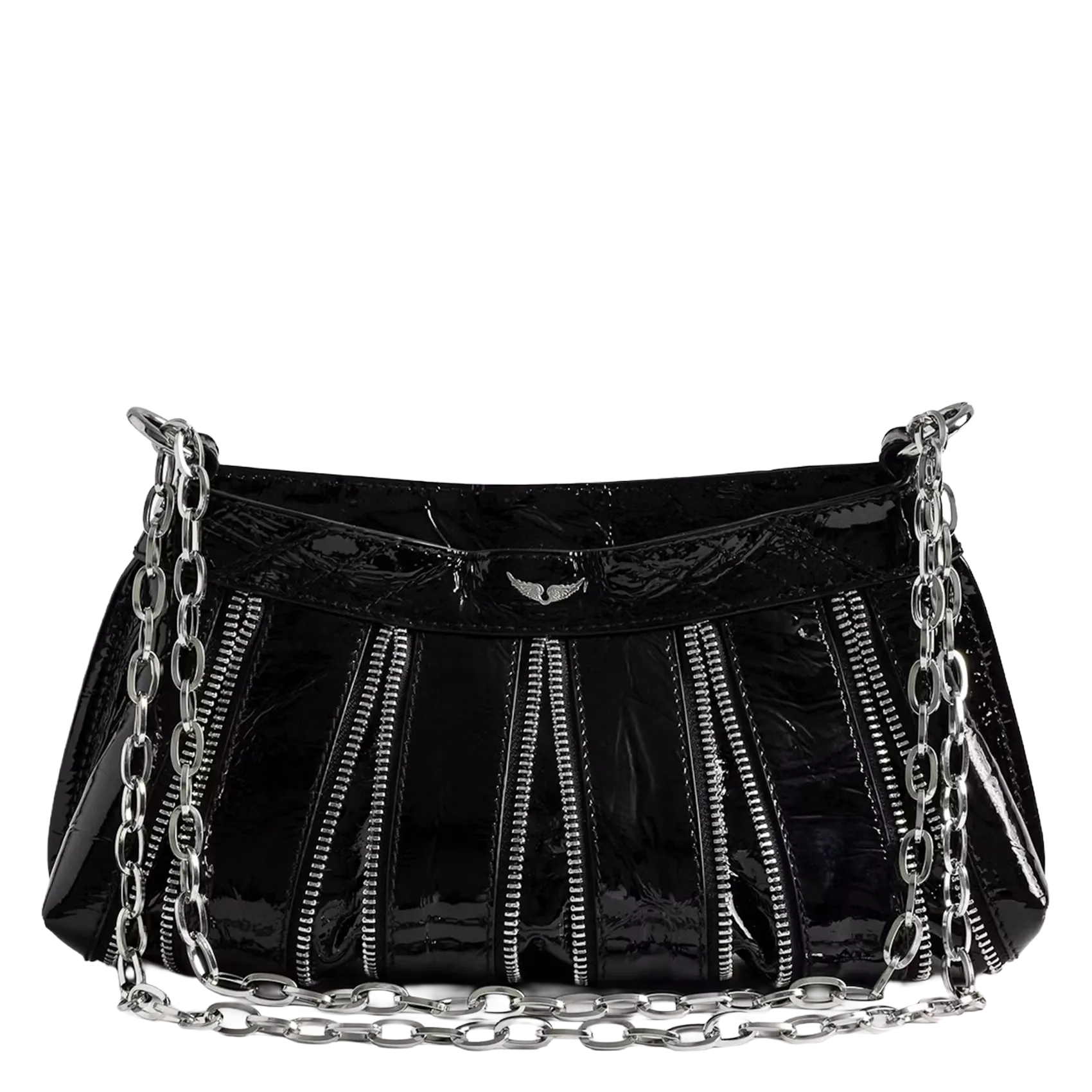 Sac bandoulière en cuir Noir SUNNY MOOD