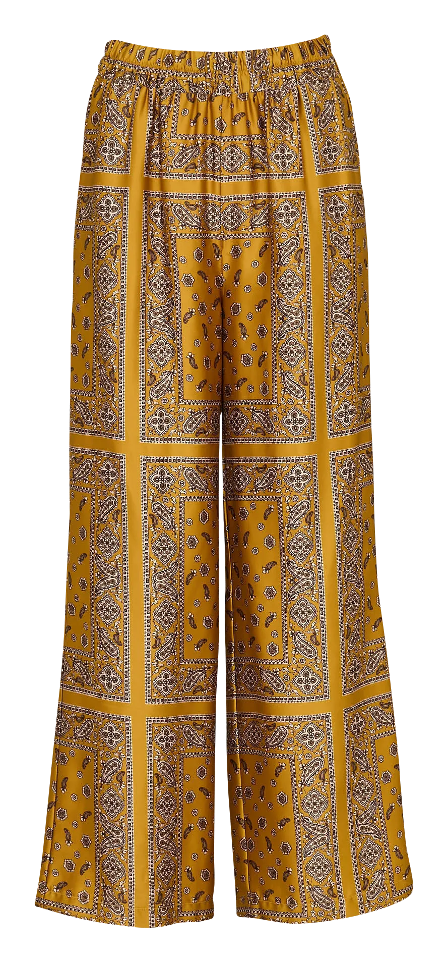 Pantalon large imprimé Jaune PAGALI