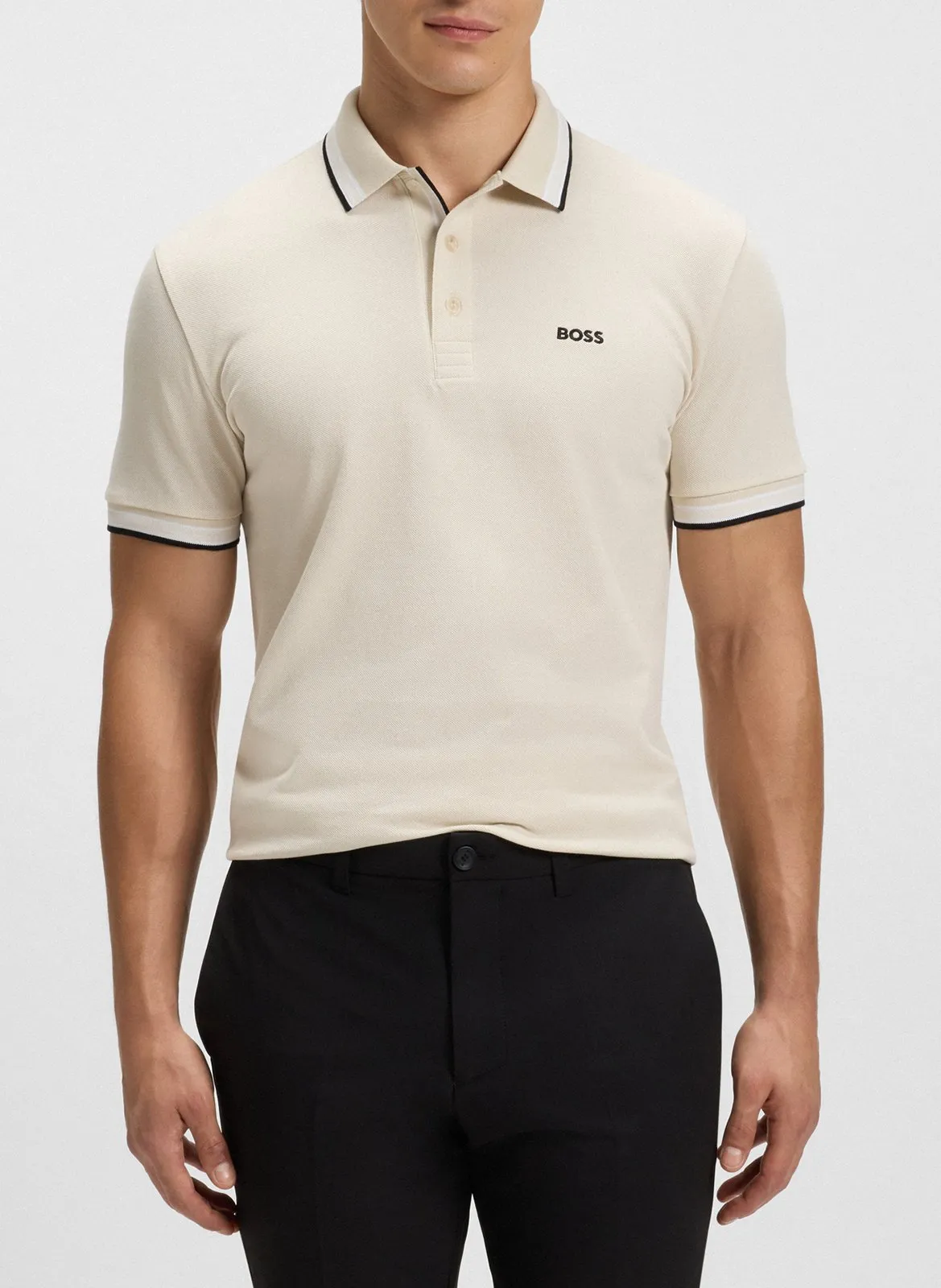 Polo regular fit en coton Blanc