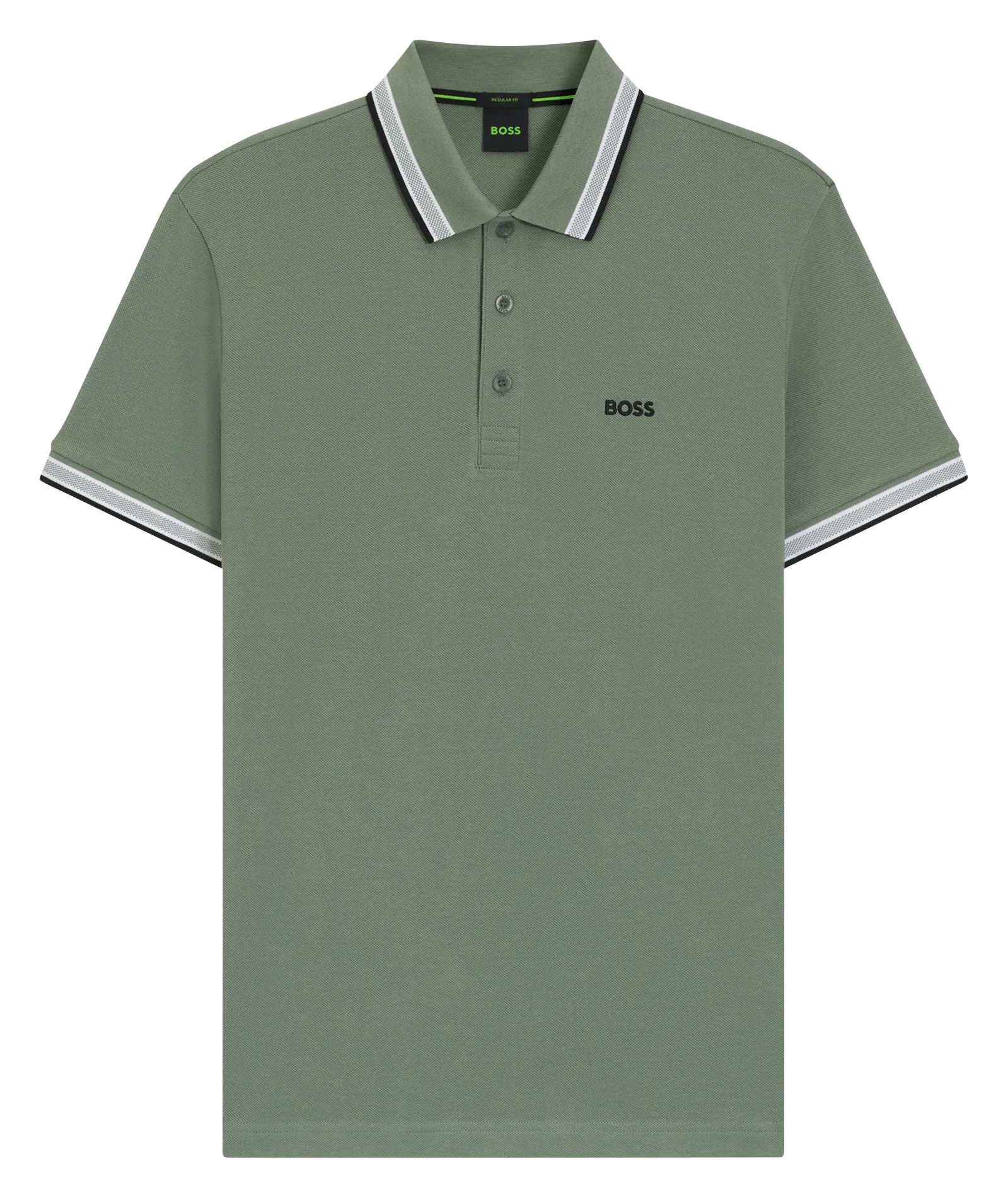 Polo regular fit en coton Kaki