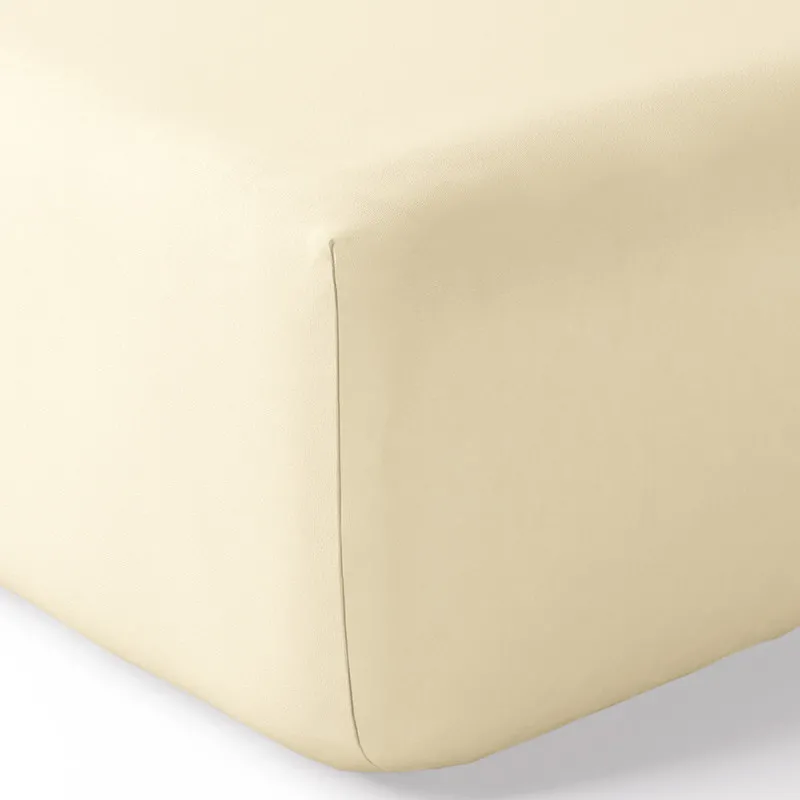 Drap housse percale "julian" avec bonnet 35 cm toutes dimensions coton pur Blanc