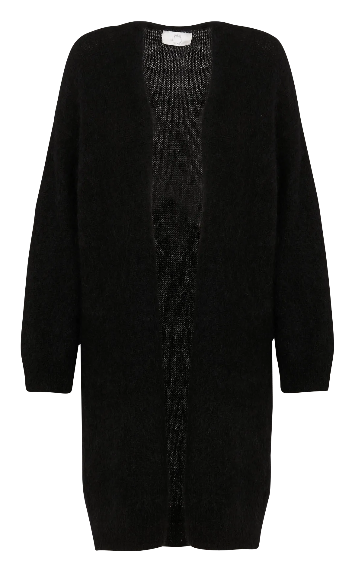 Gilet long en laine mélangée Noir ALFA